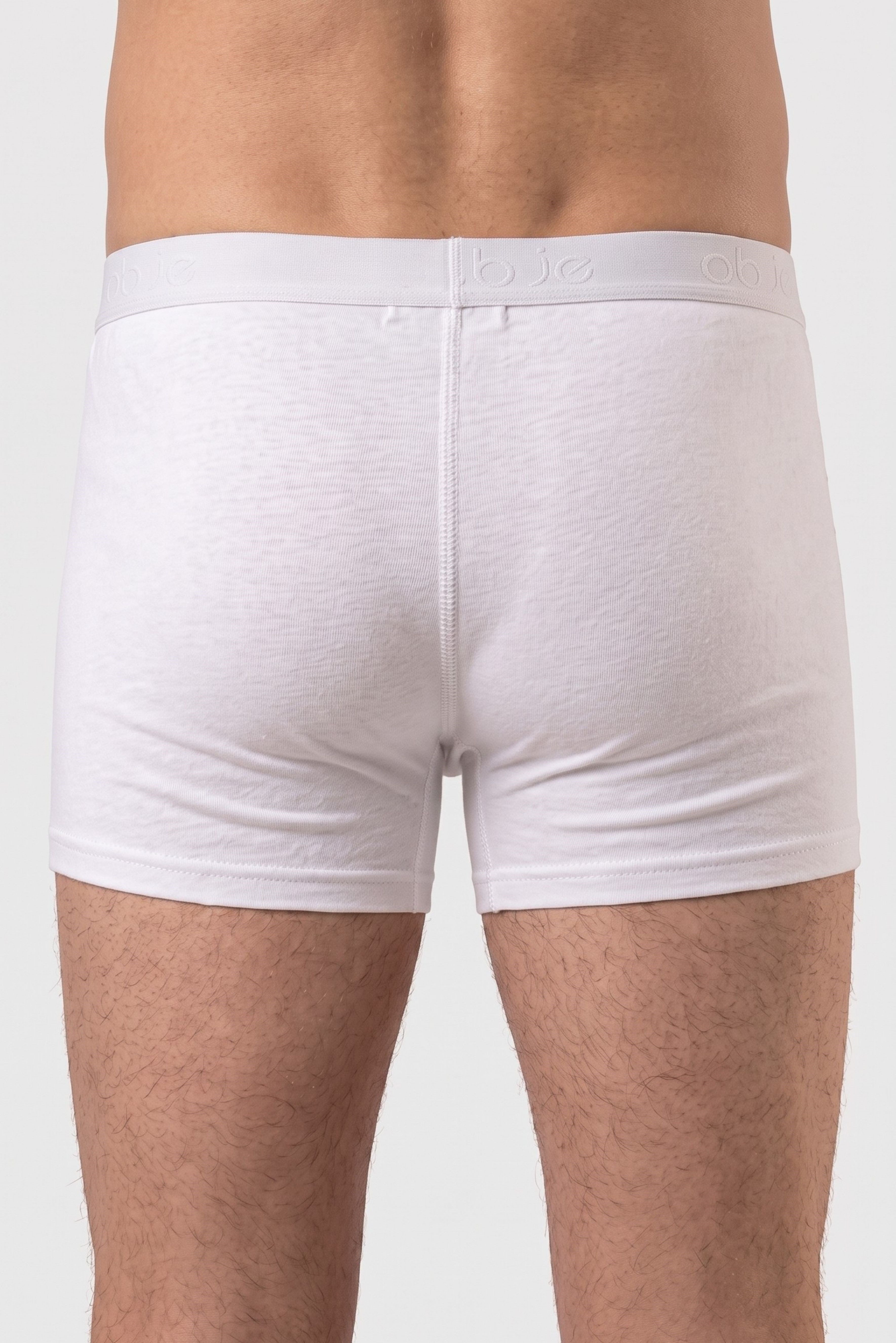 Erkek Beyaz Penye Modal Kısa Boxer