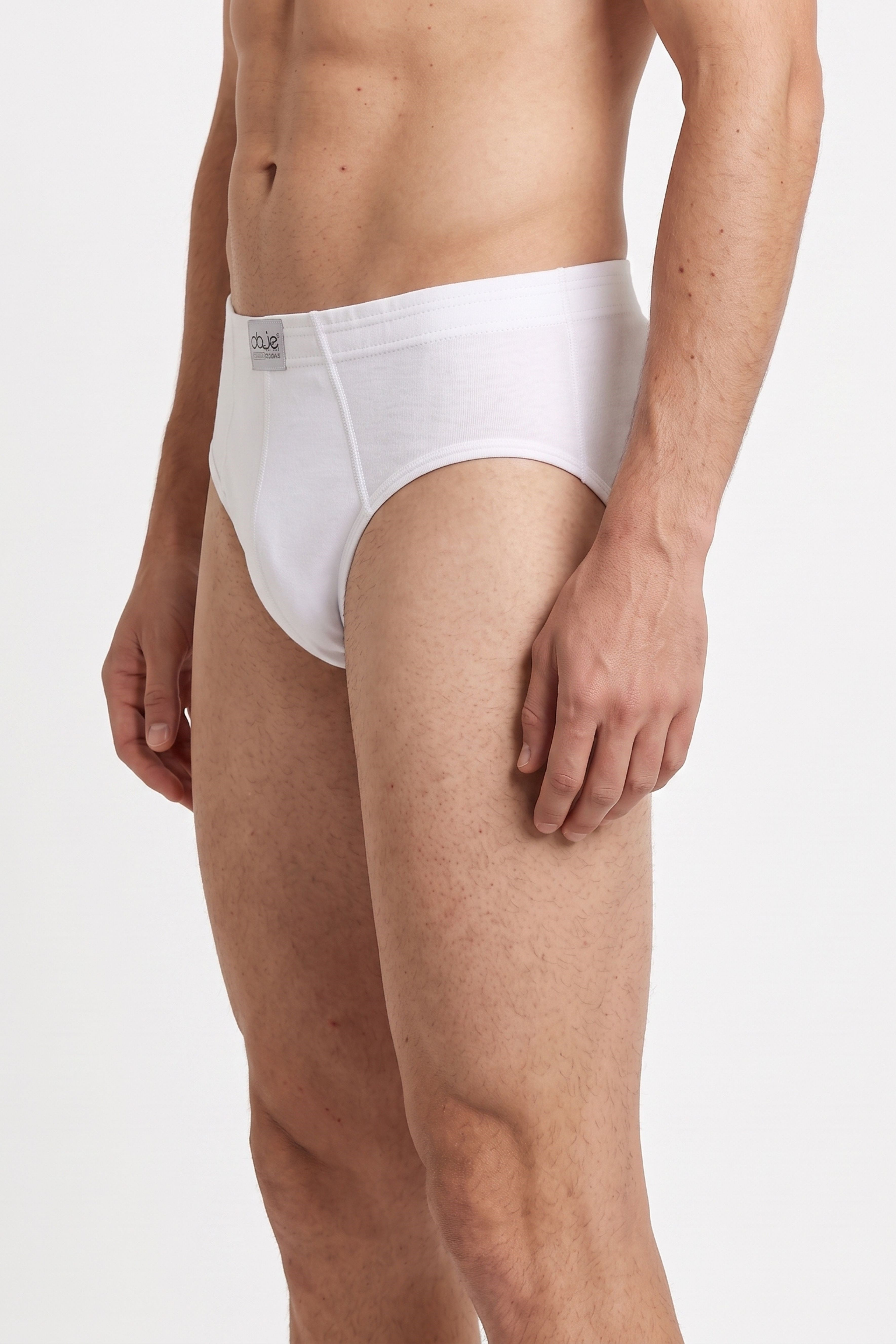 Erkek Beyaz Penye Spor Slip