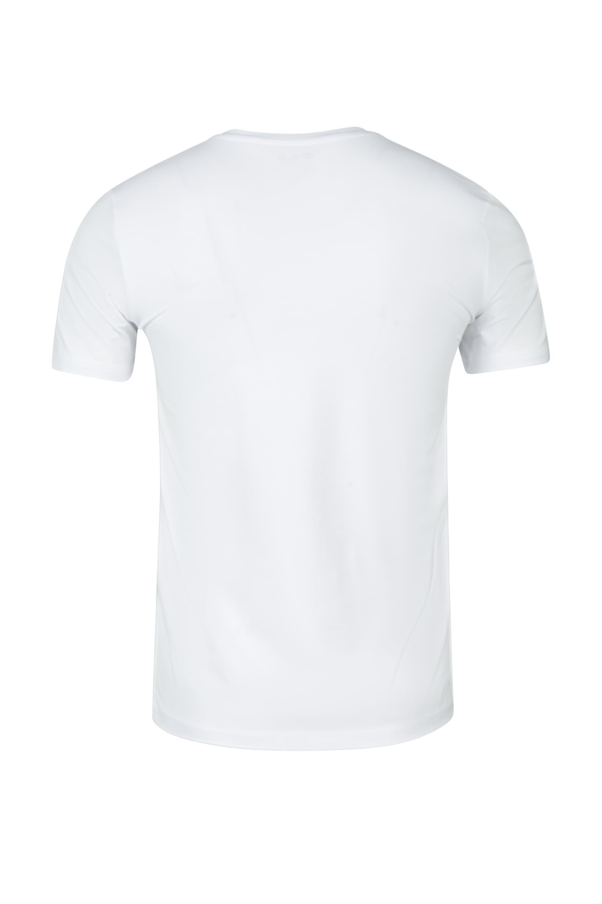 Erkek Beyaz Sıfır Yaka Yarım Kol T-shirt