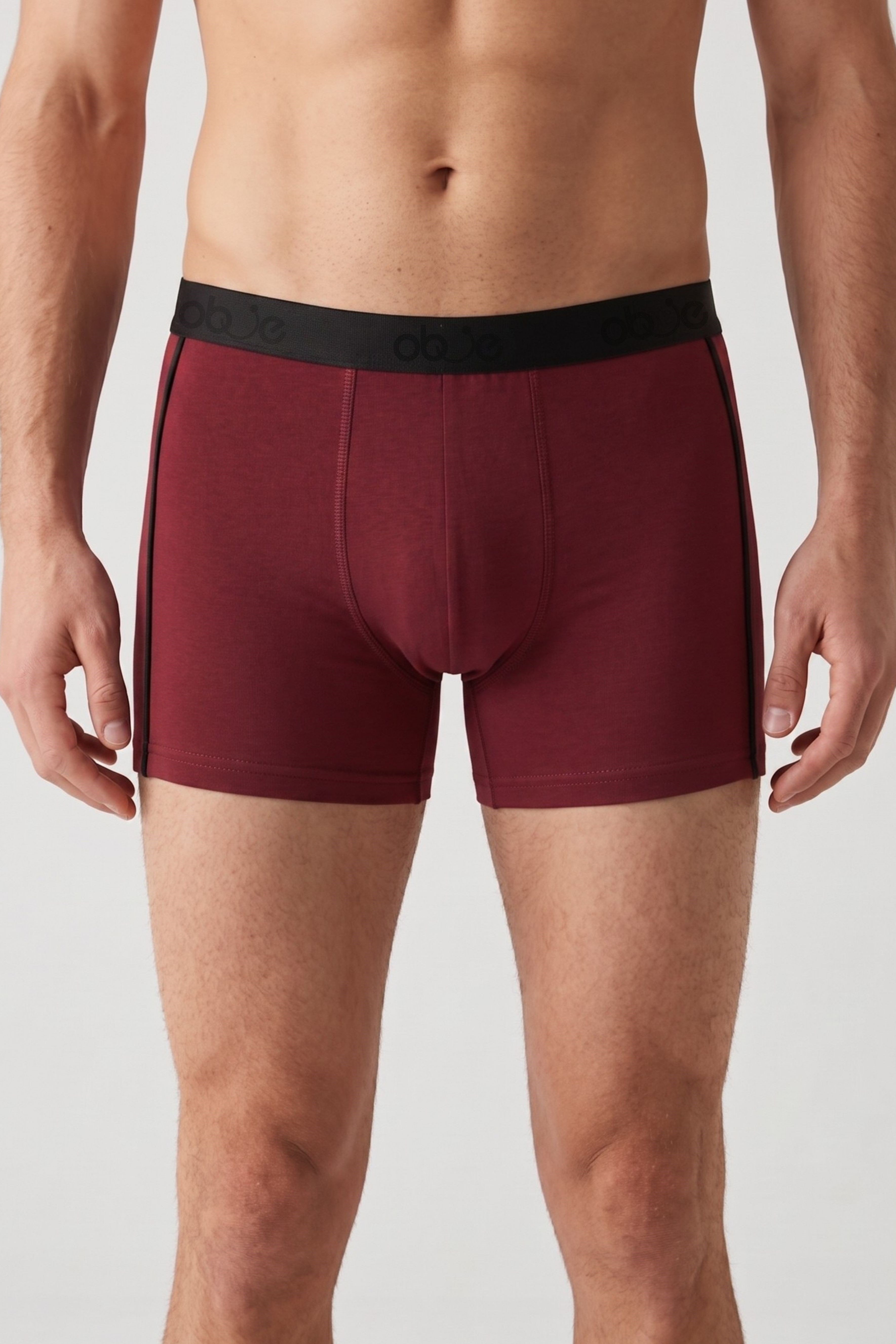 Erkek Bordo Likra Cotton Boxer