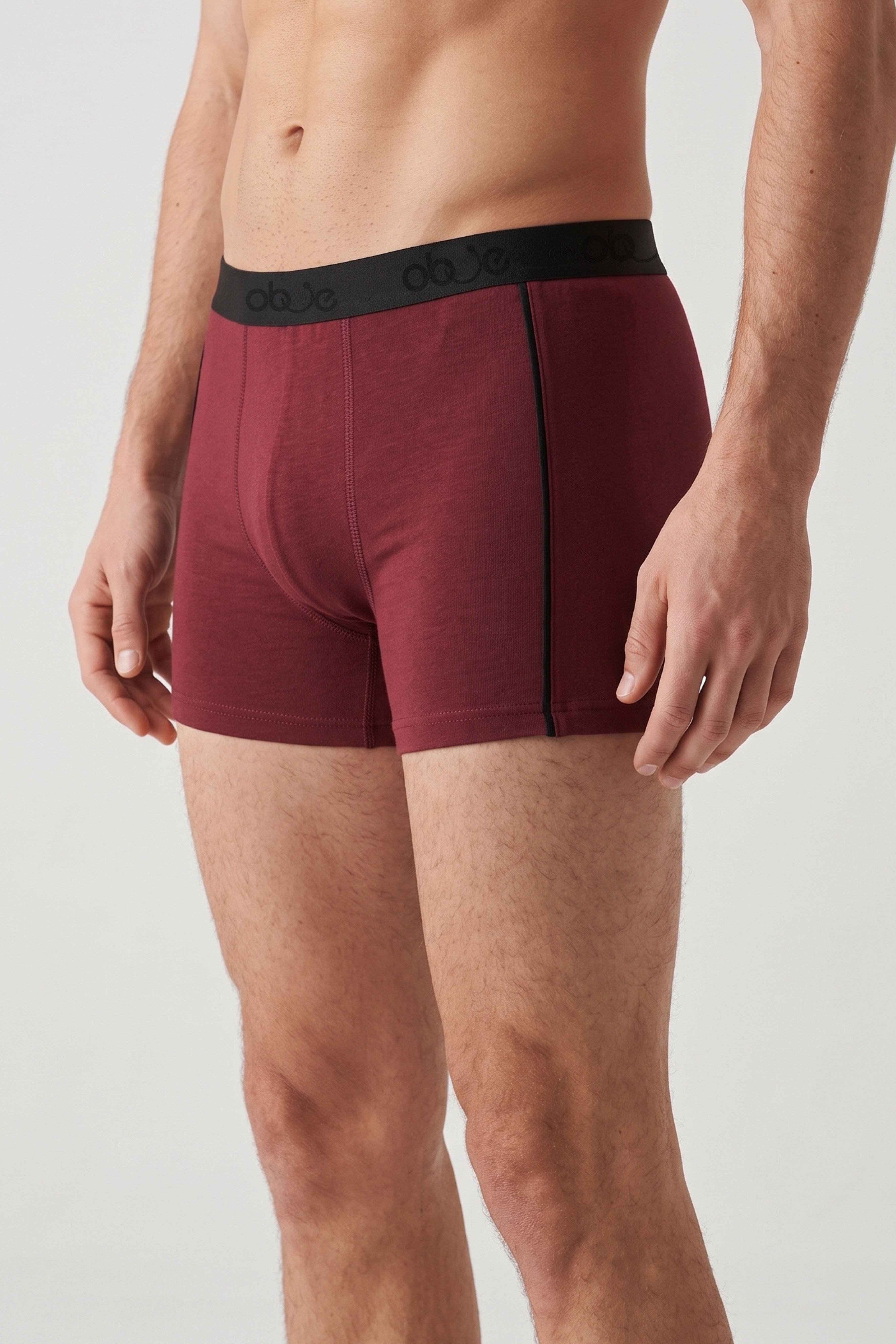 Erkek Bordo Likra Cotton Boxer