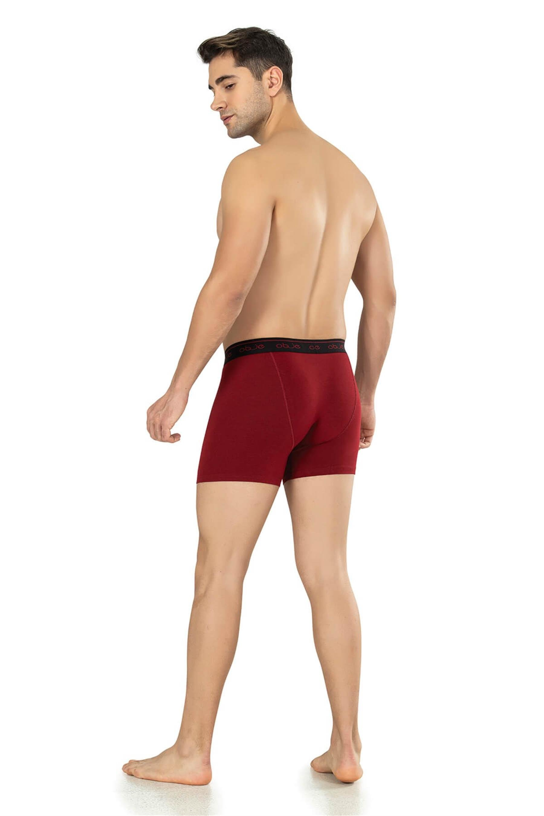 Erkek Bordo Penye Modal Boxer