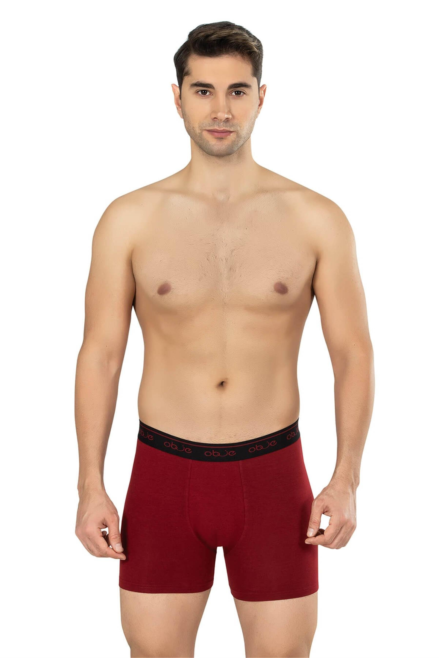Erkek Bordo Penye Modal Boxer