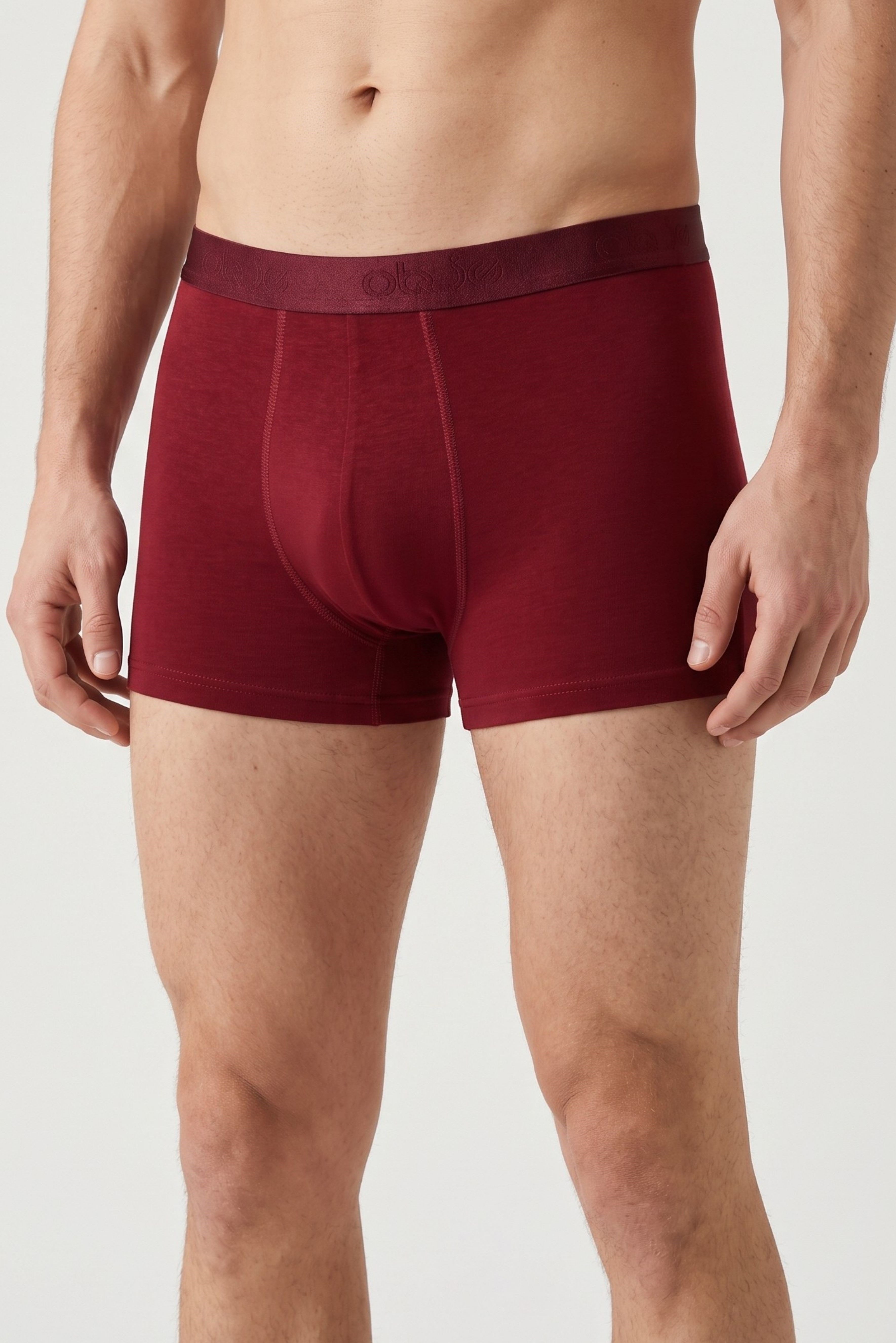 Erkek Bordo Penye Modal Kısa Boxer