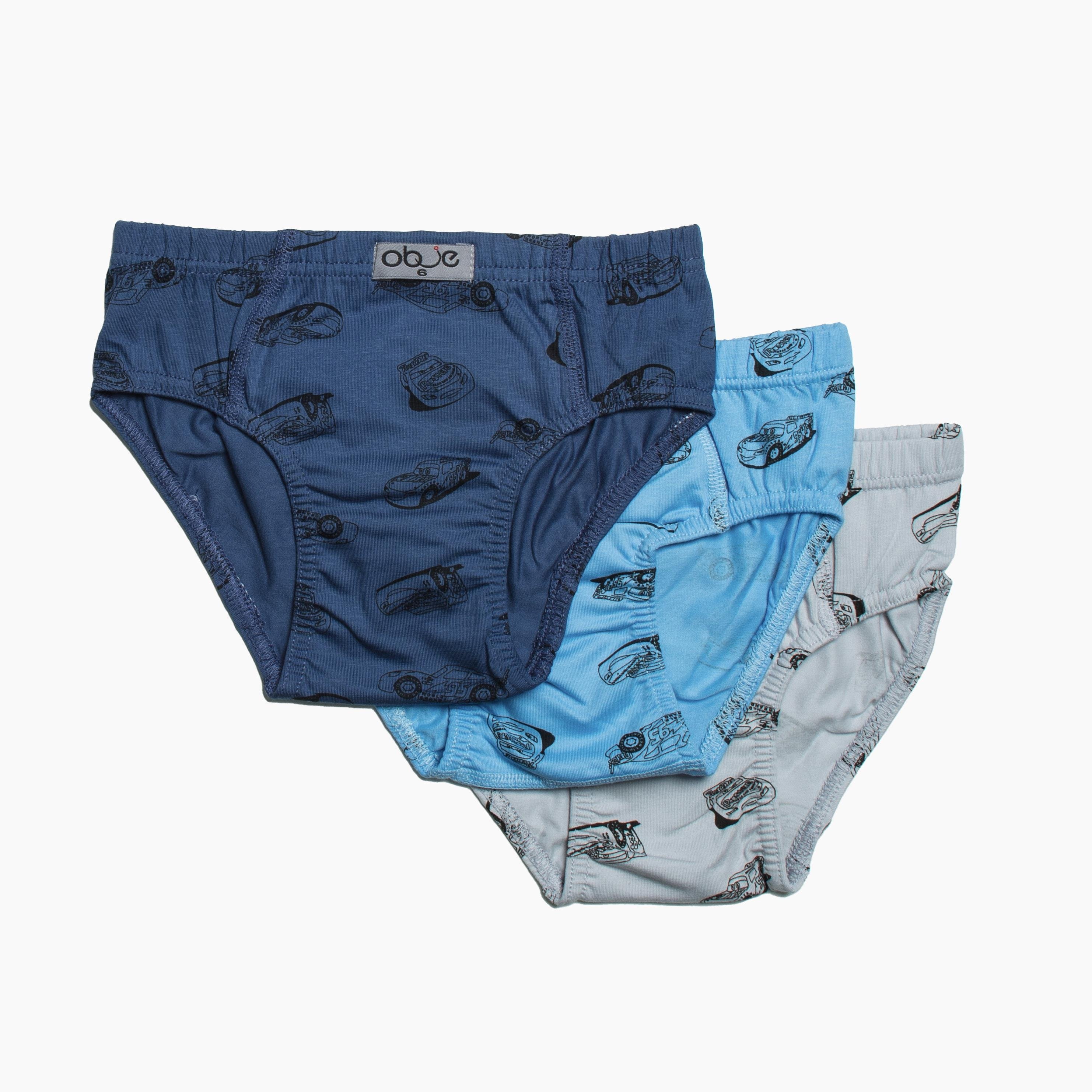 Erkek Çocuk Araba Desenli Asorti 3'lü Slip