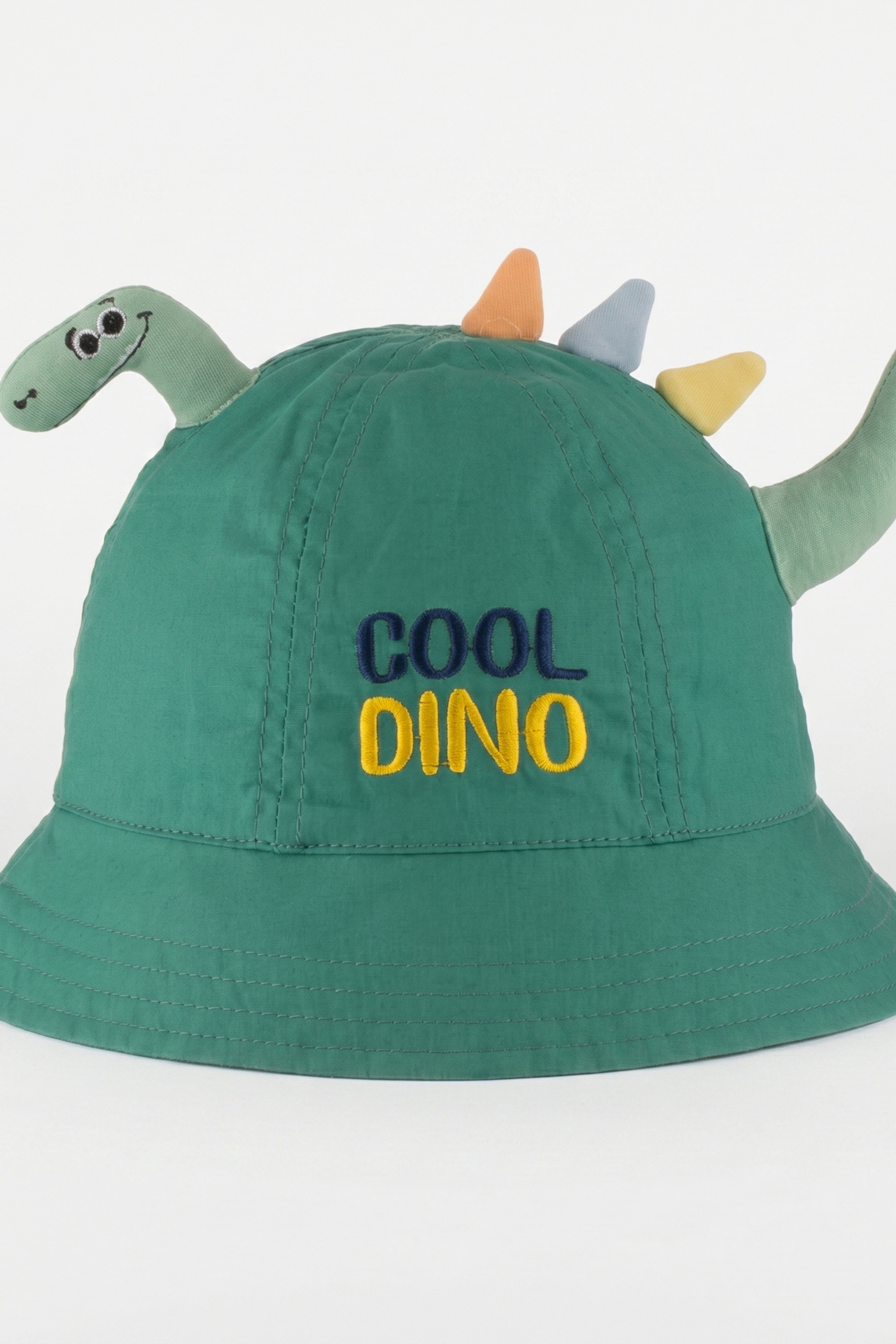 Erkek Çocuk Haki Cool Dino Nakışlı Fötr Şapka