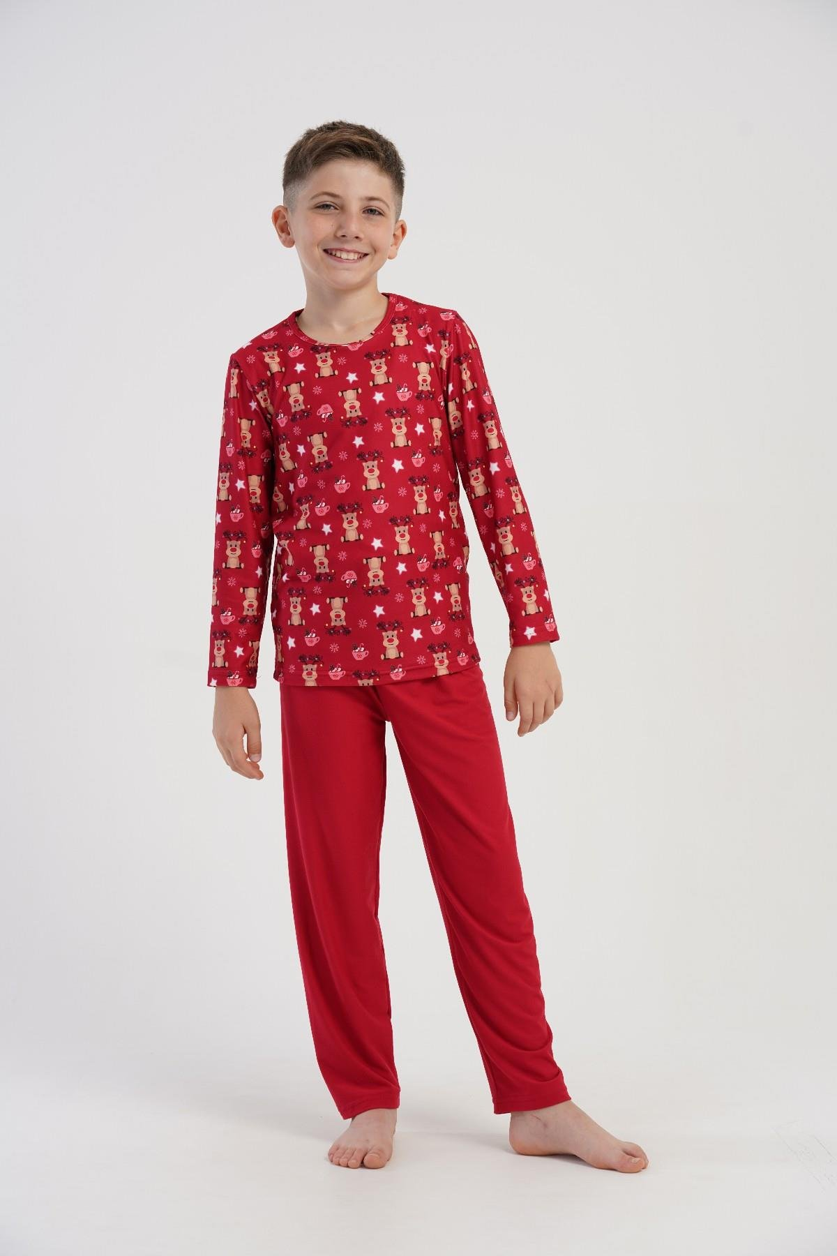 Erkek Çocuk Kırmızı Marla Pijama Altı