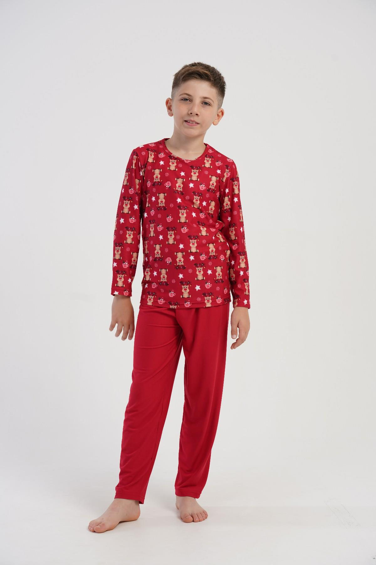 Erkek Çocuk Kırmızı Marla Pijama Altı
