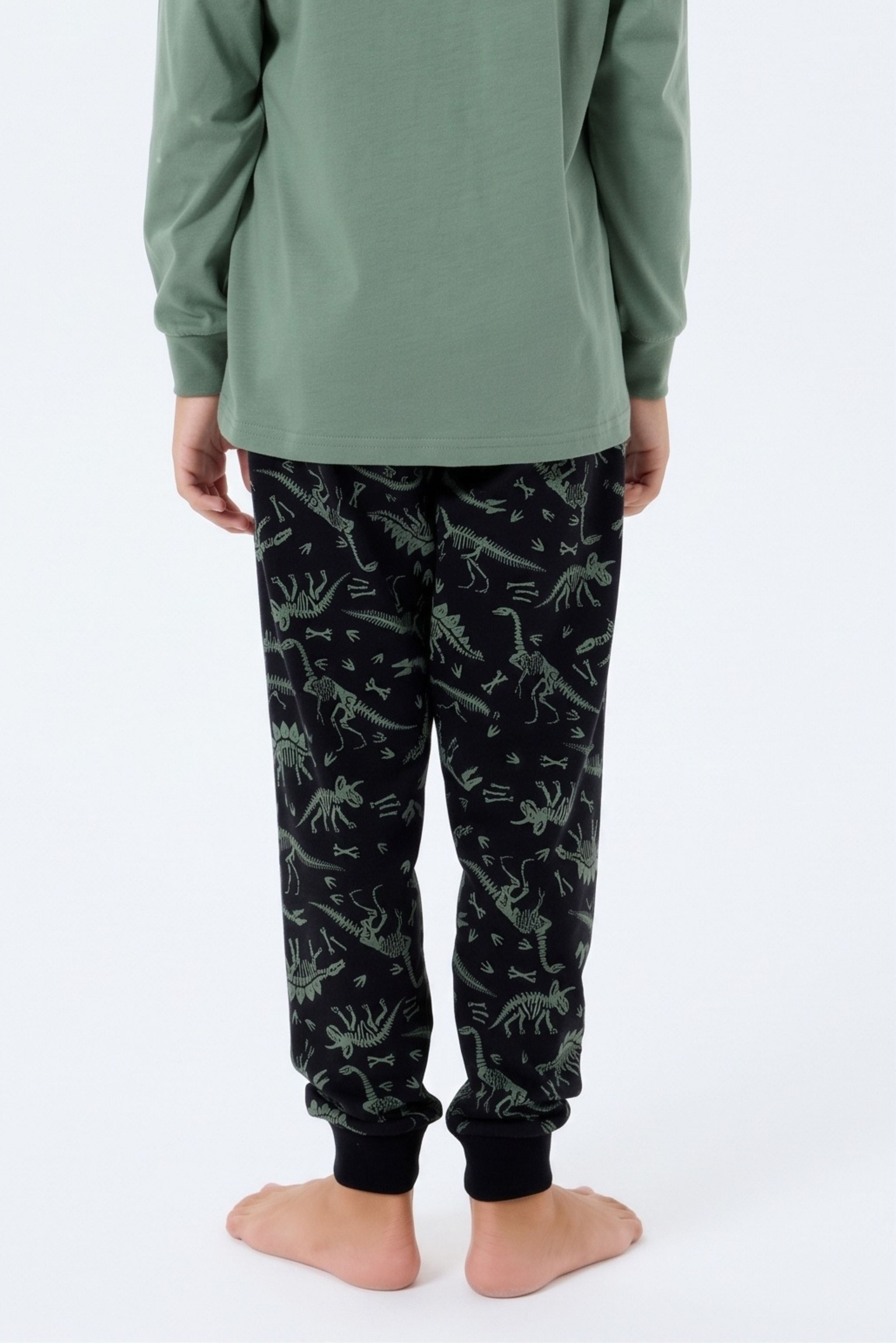 Erkek Çocuk Koyu Yeşil Uzun Pijama Altı