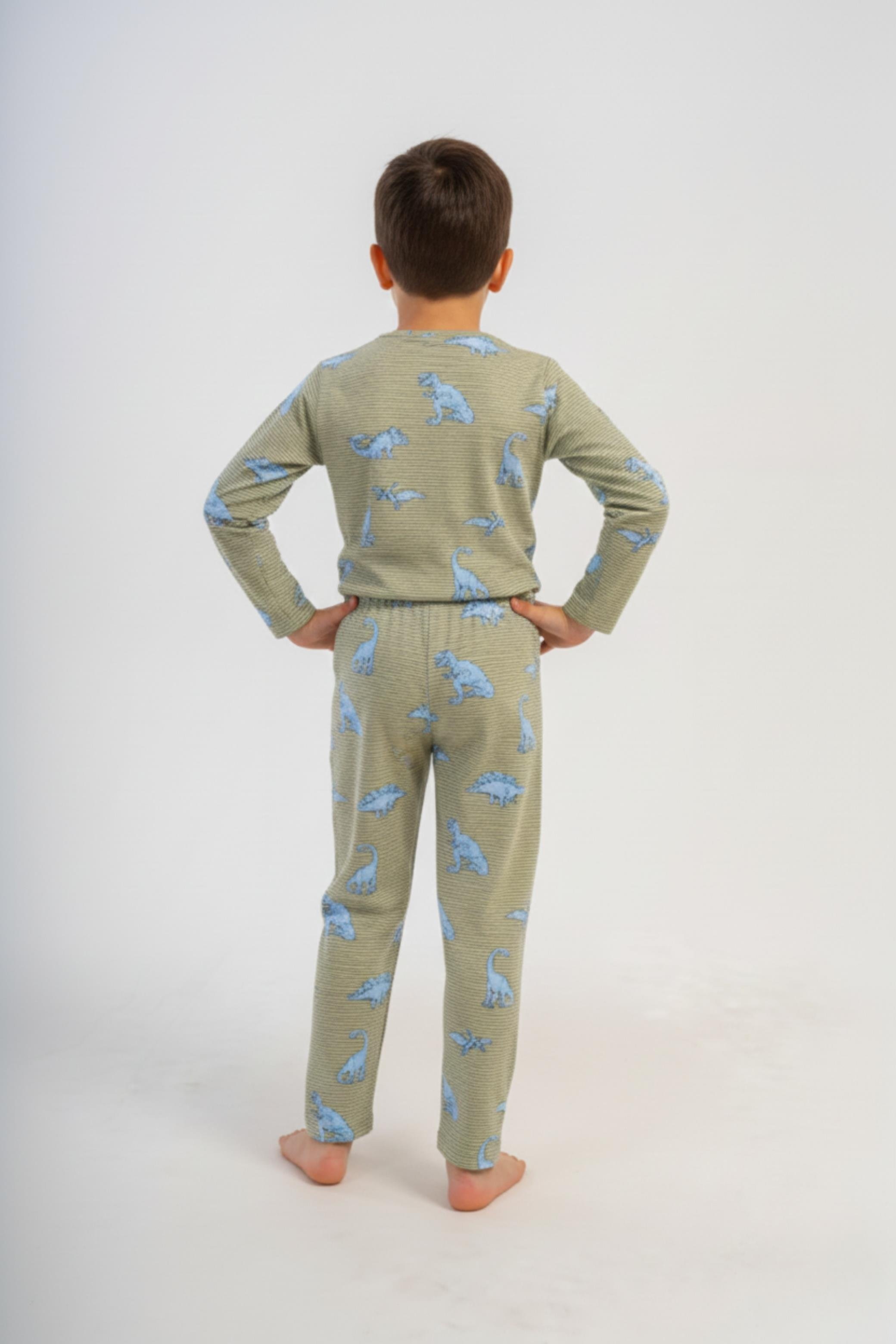 Erkek Çocuk Yeşil Likra Polyvıscon Pijama Altı