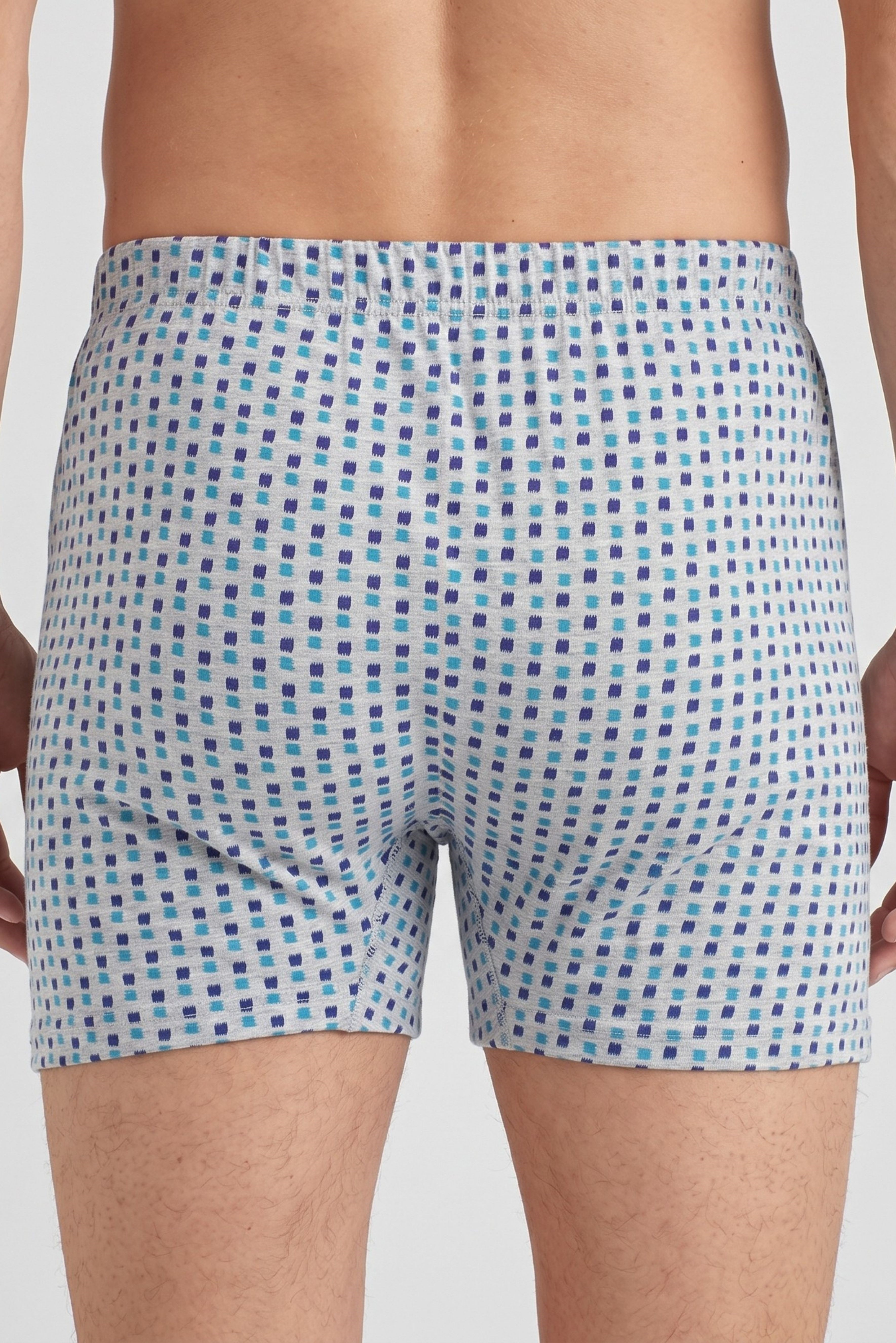 Erkek Gri Fırça Desen Süprem Dar Kesim Boxer