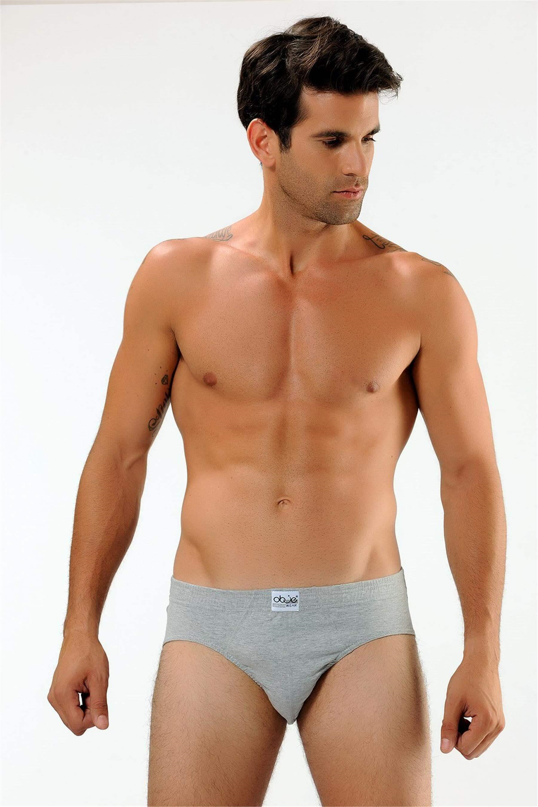 Erkek Gri Penye Spor Slip
