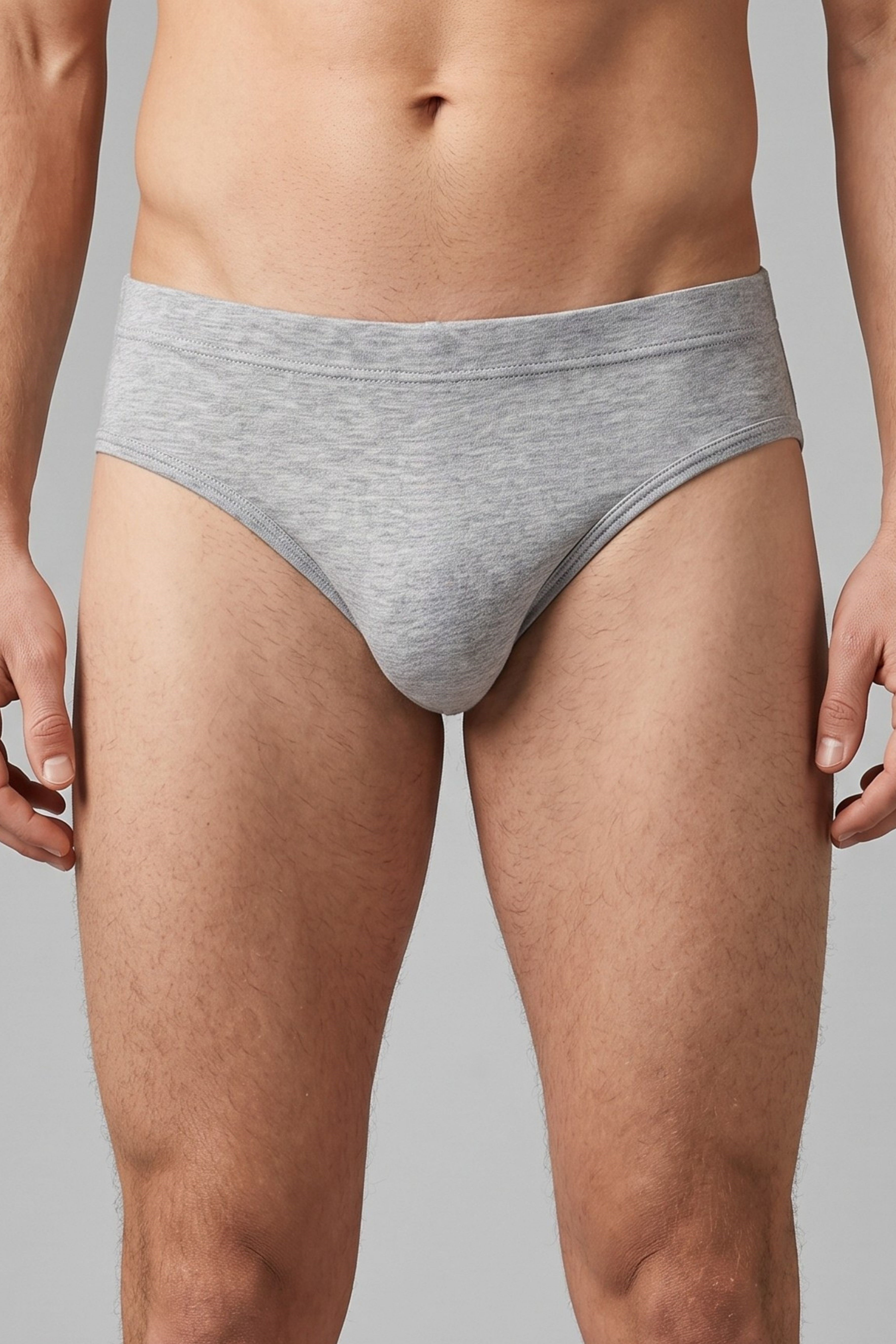 Erkek Gri Runner Cotton Slip
