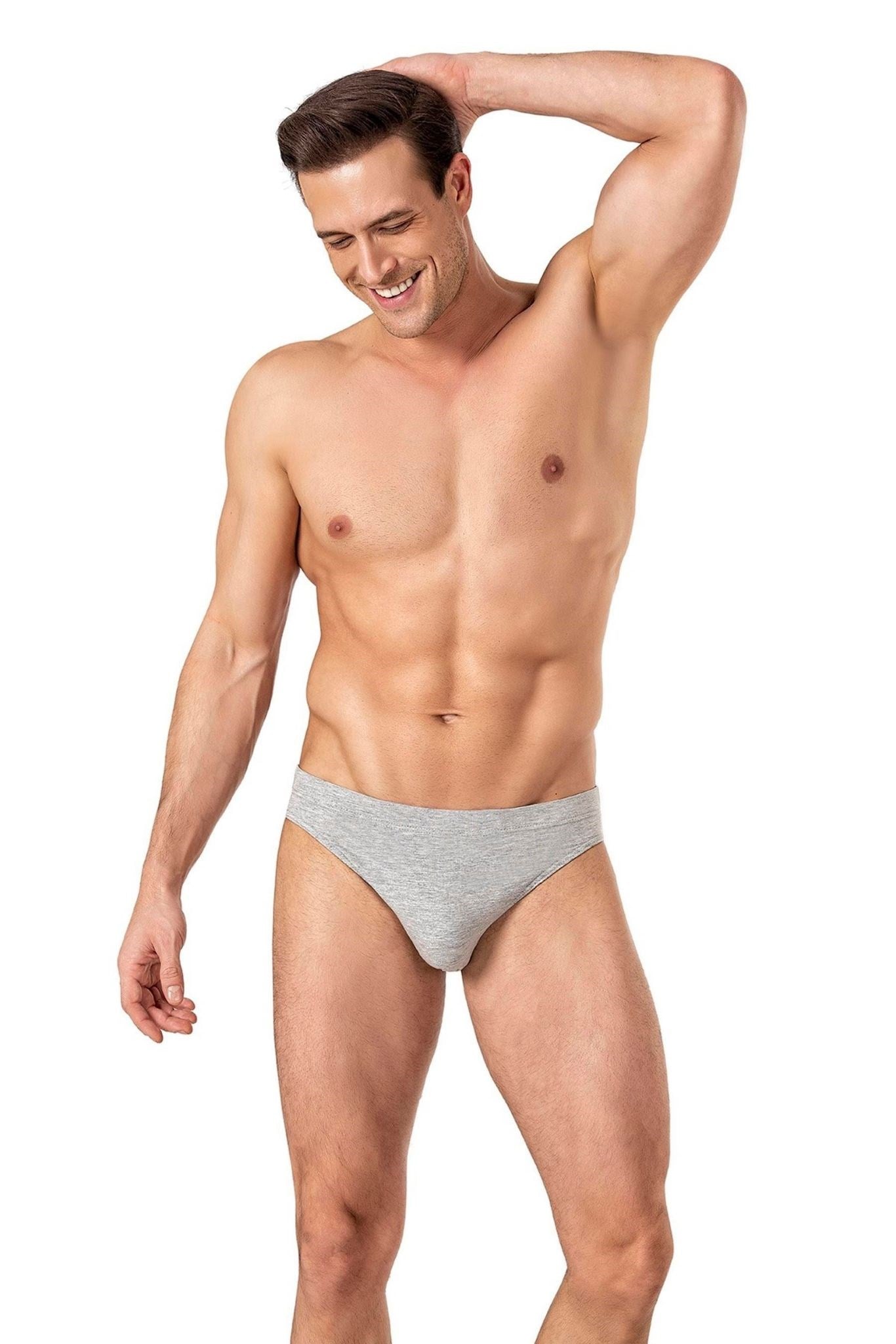 Erkek Gri Runner Cotton Slip