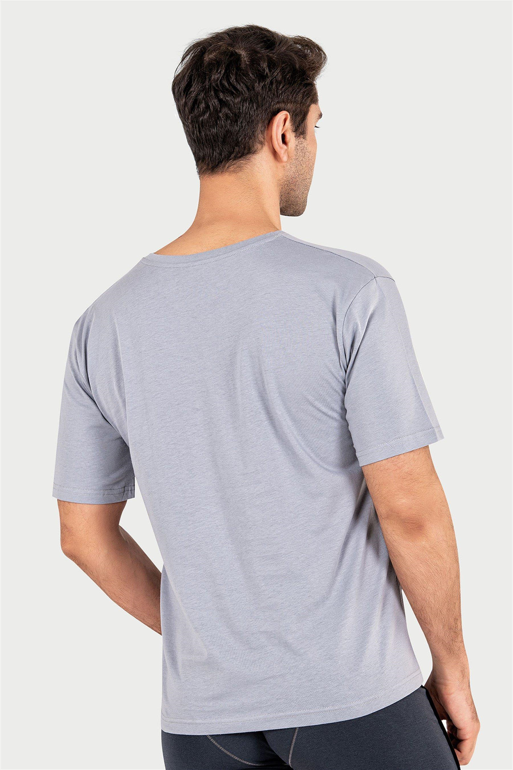 Erkek Gri Süprem Yarım Kol T-shirt