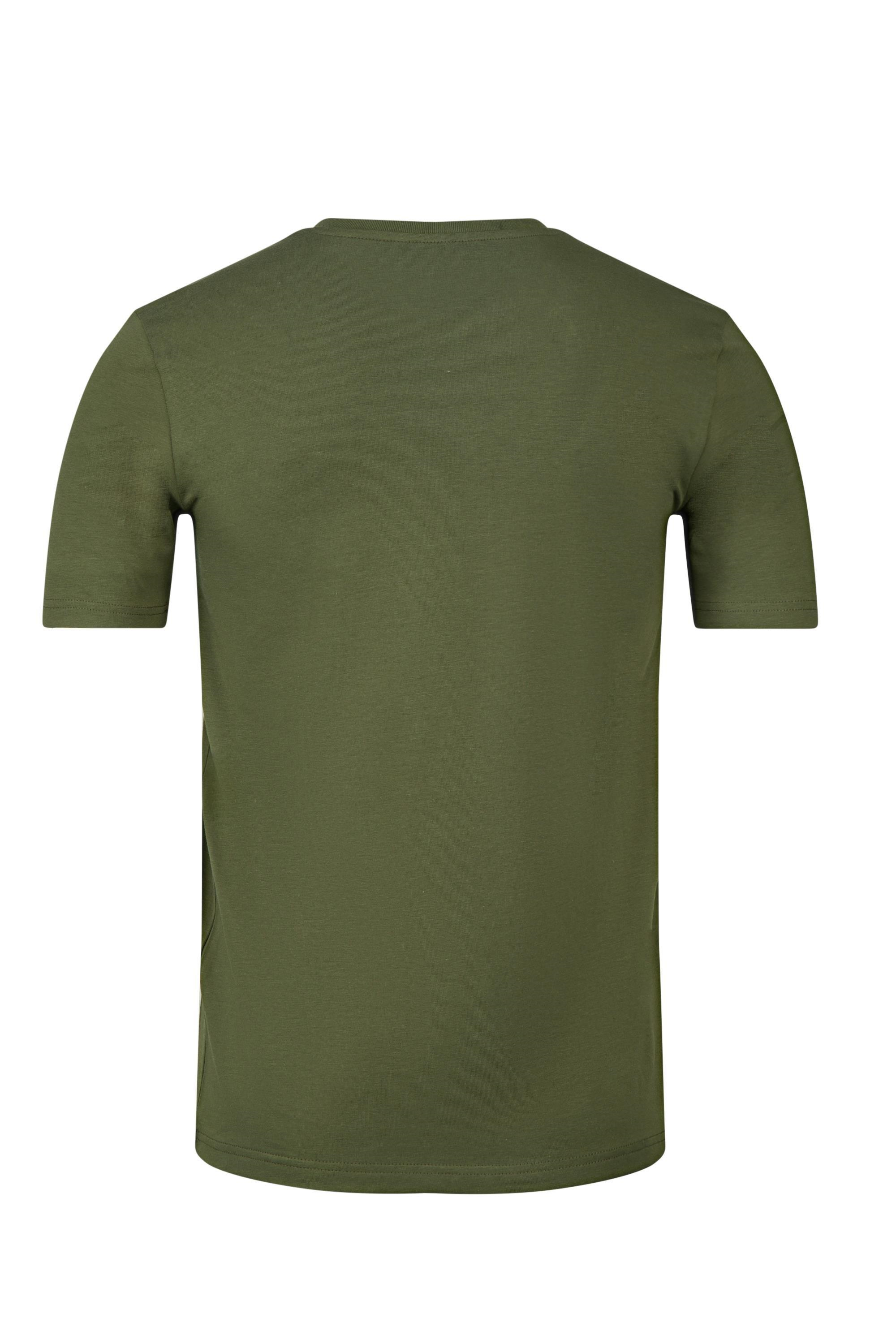 Erkek Haki Sıfır Yaka Yarım Kol T-shirt