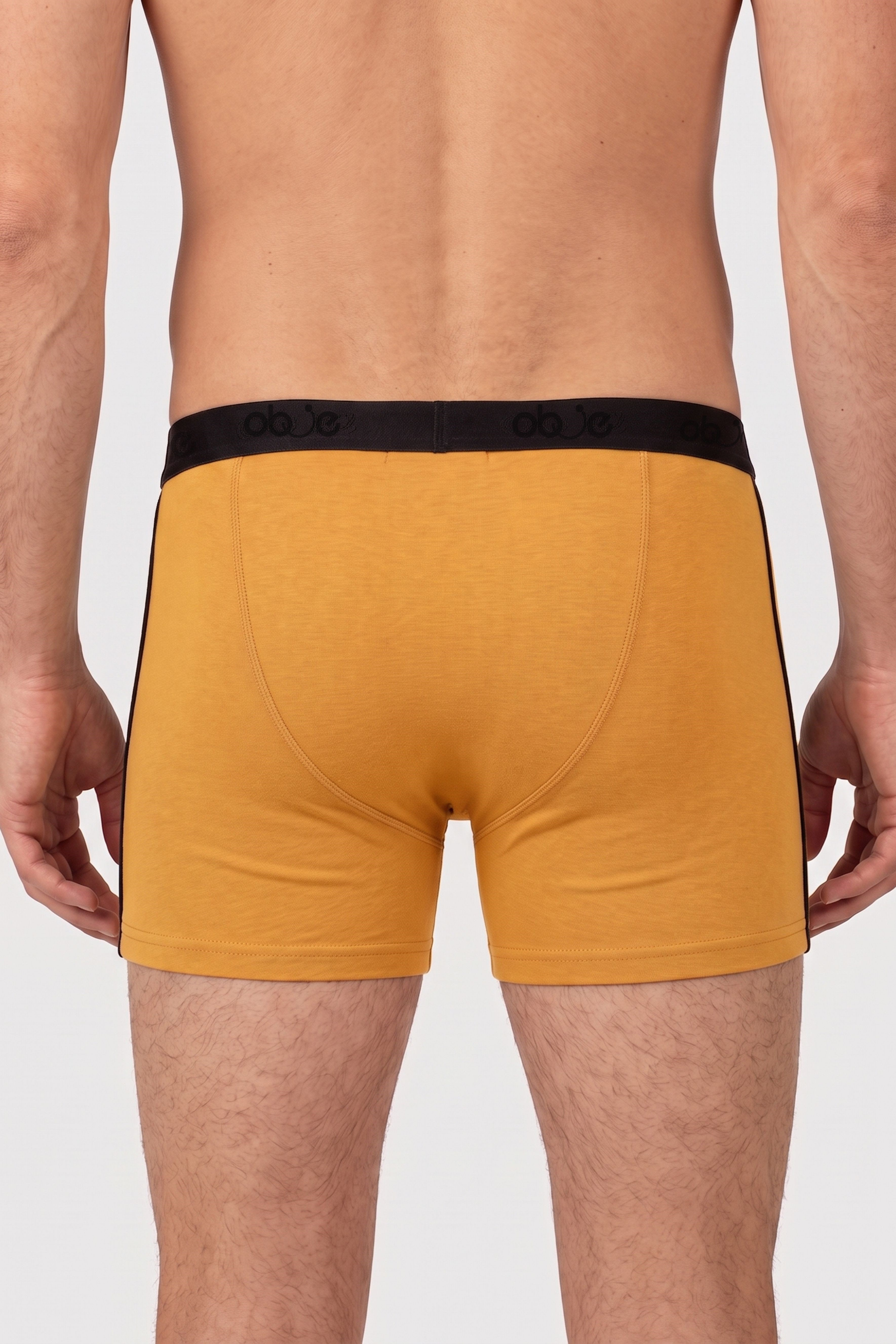 Erkek Hardal Likra Cotton Boxer