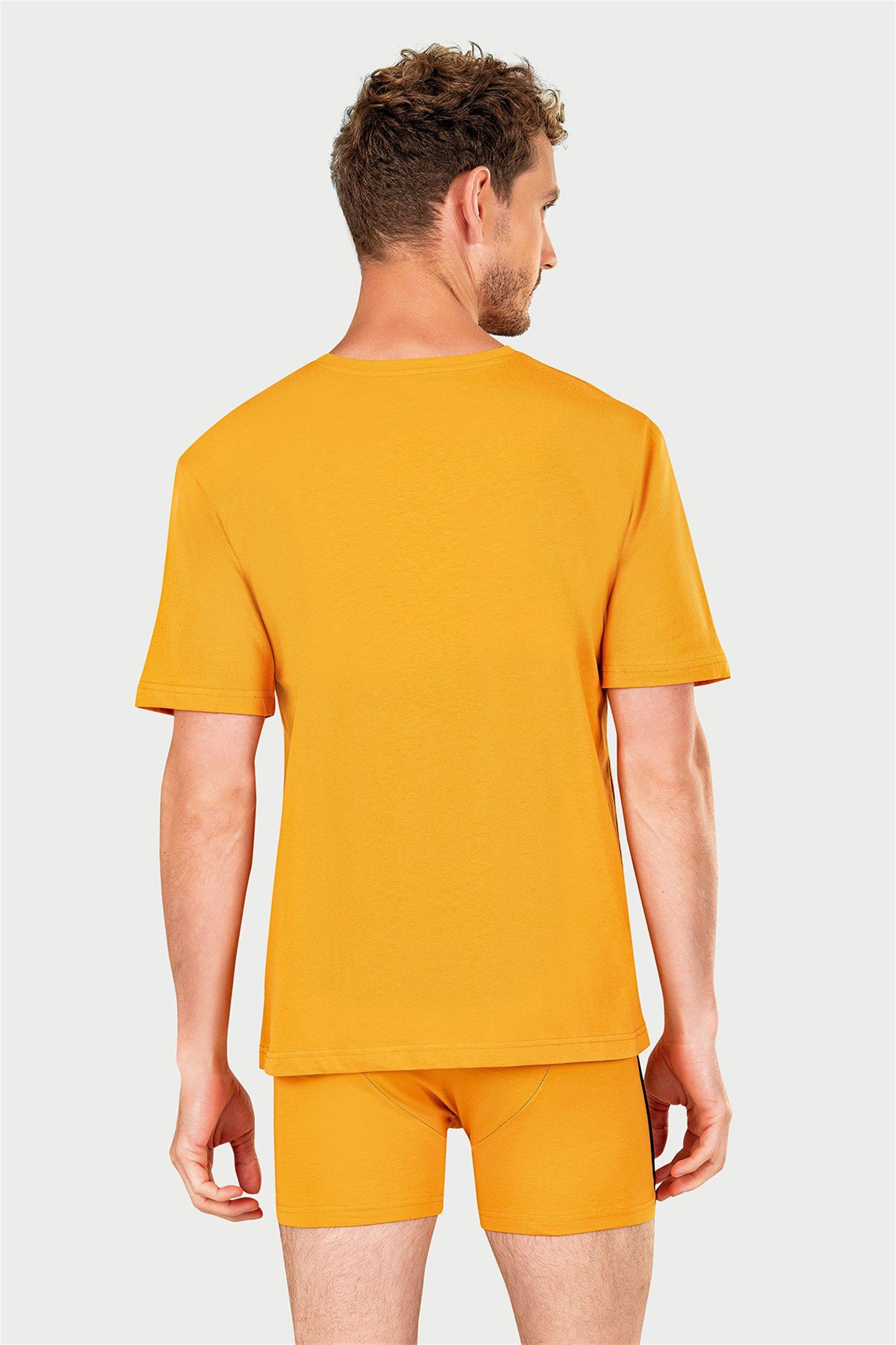 Erkek Hardal Süprem Yarım Kol T-shirt