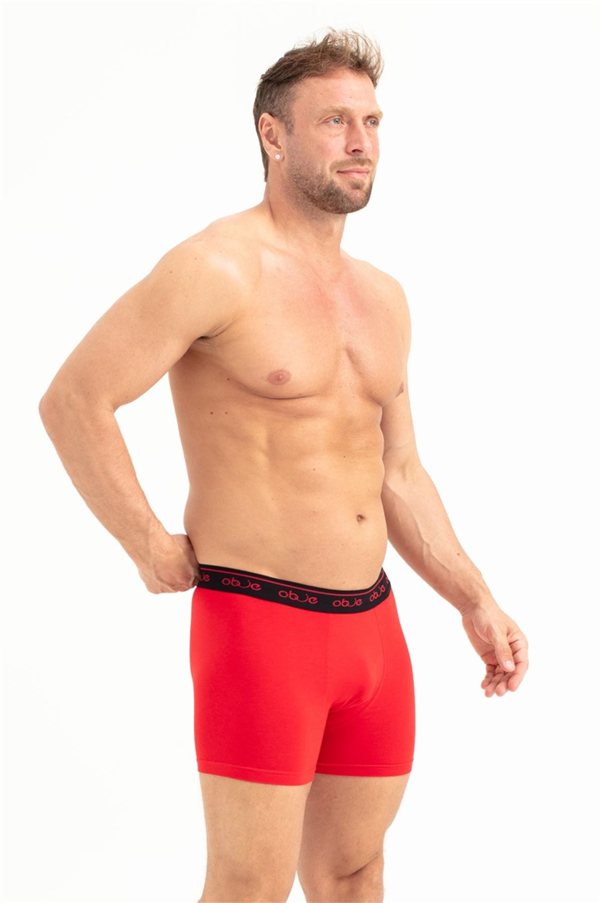 Erkek Kırmızı Penye Modal Boxer