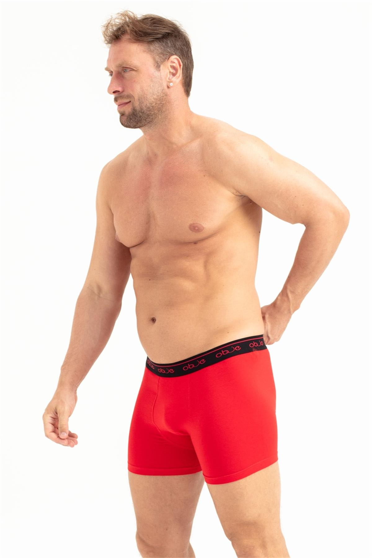 Erkek Kırmızı Penye Modal Boxer