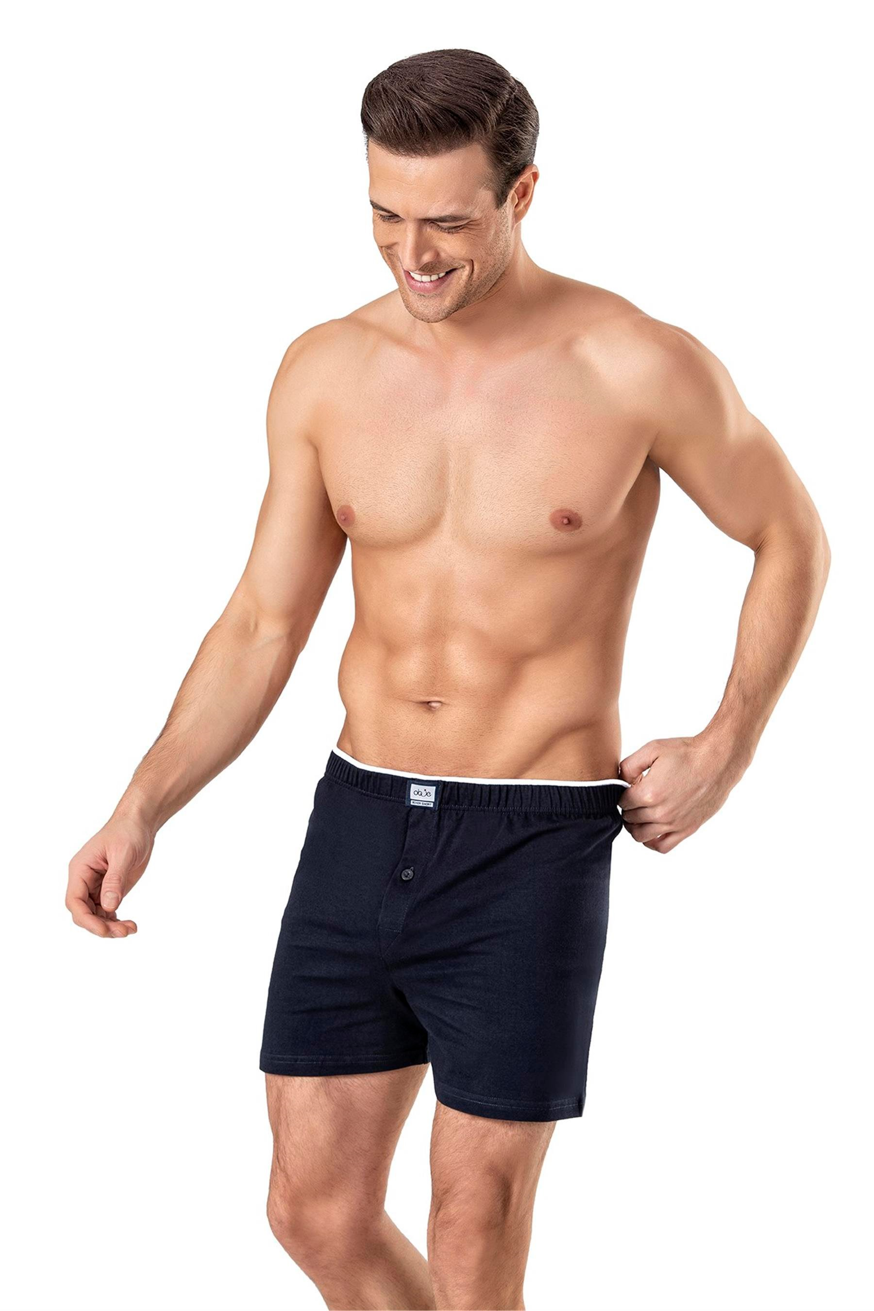 Erkek Lacivert Havlu Bel Boxer