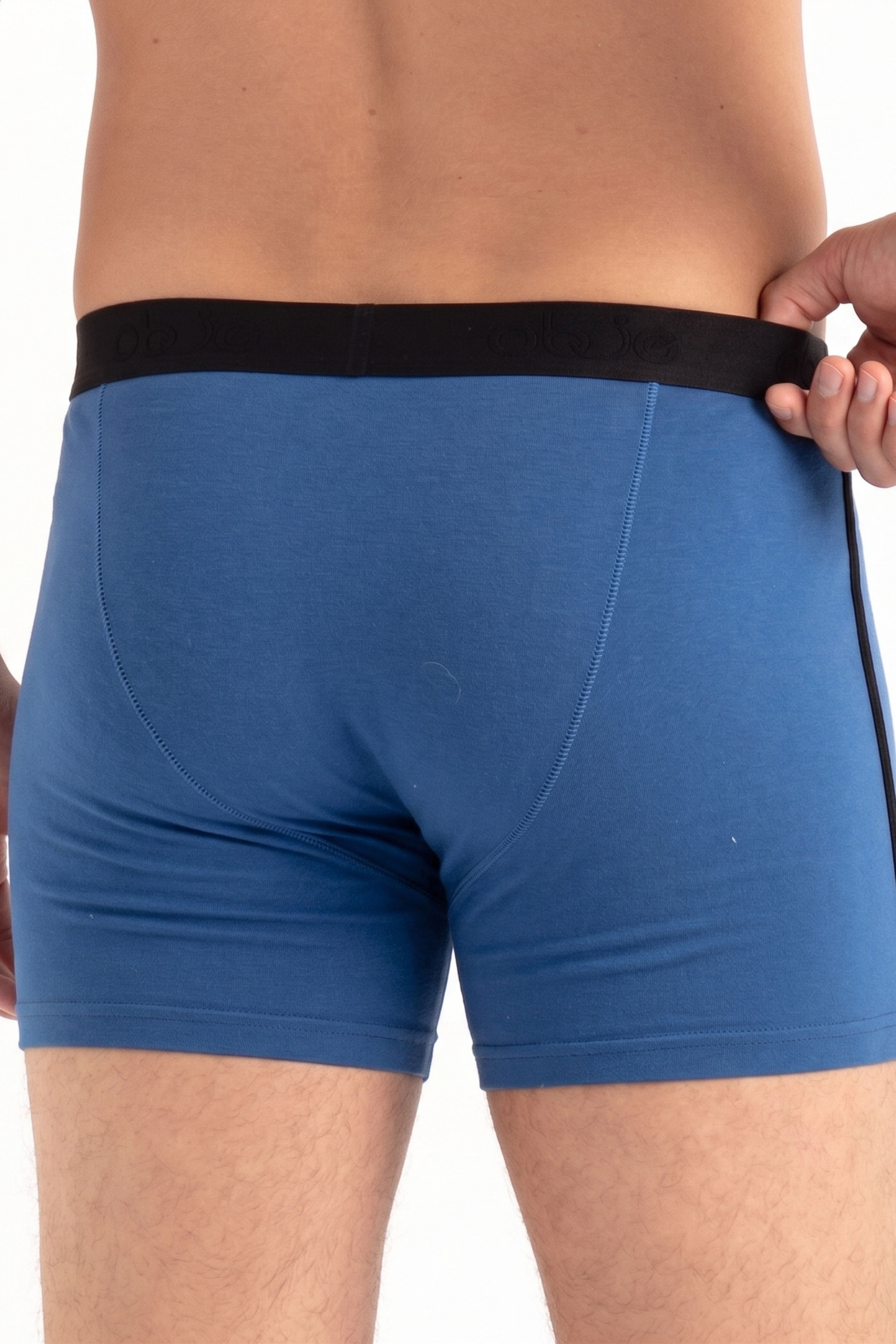 Erkek Lacivert Likra Cotton Boxer