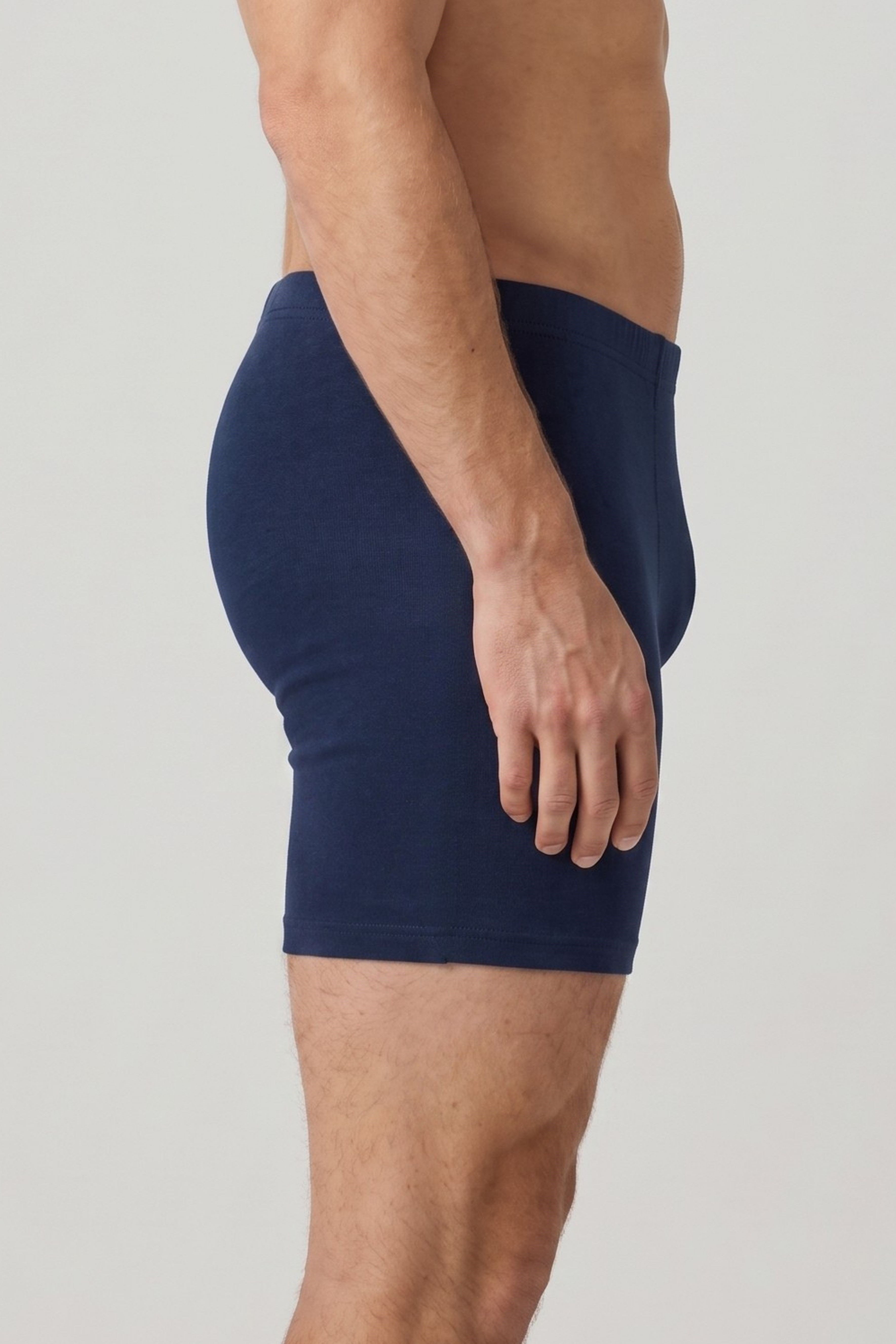 Erkek Lacivert Penye Modal Uzun Boxer