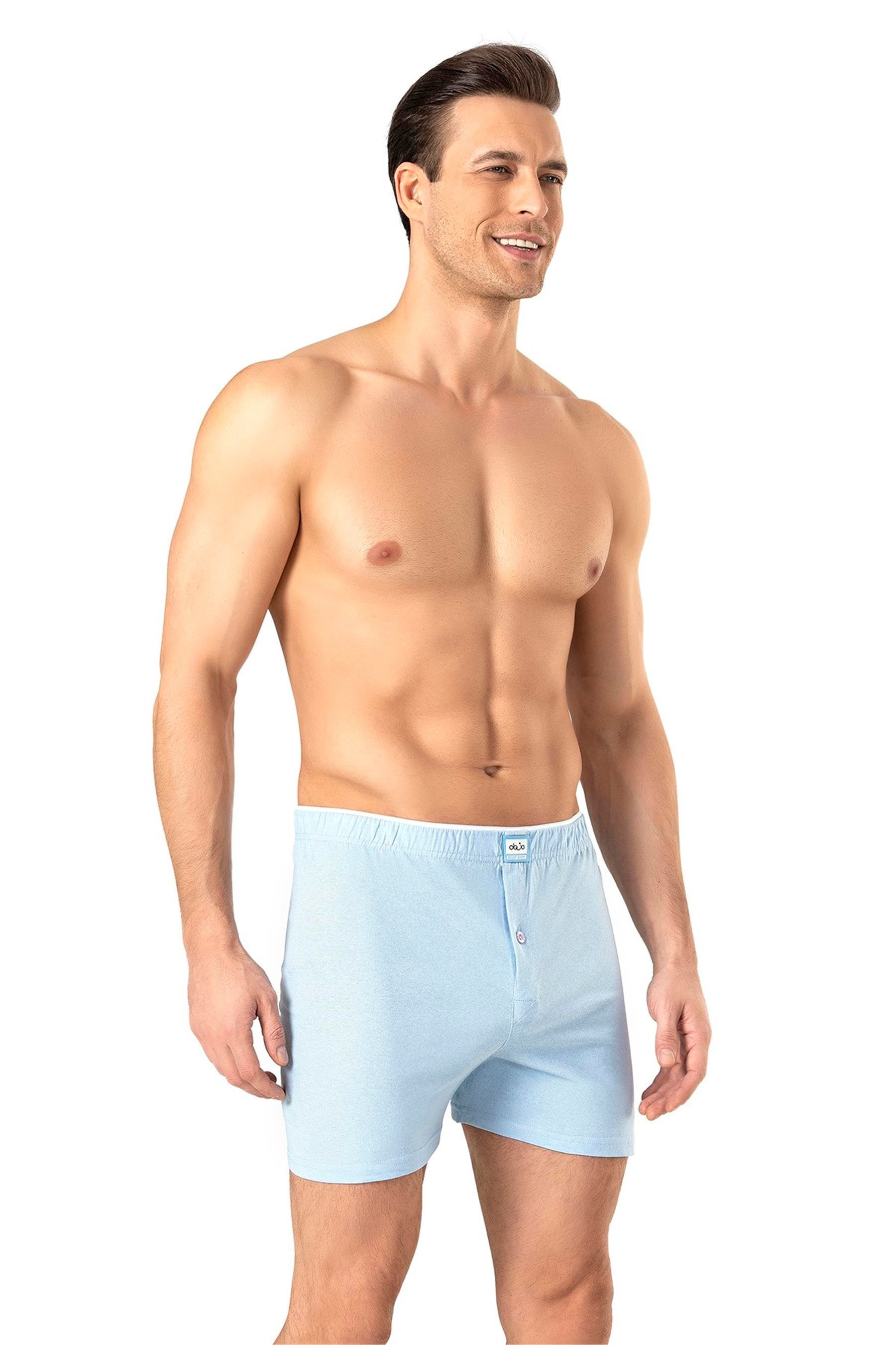 Erkek Mavi Havlu Bel Boxer