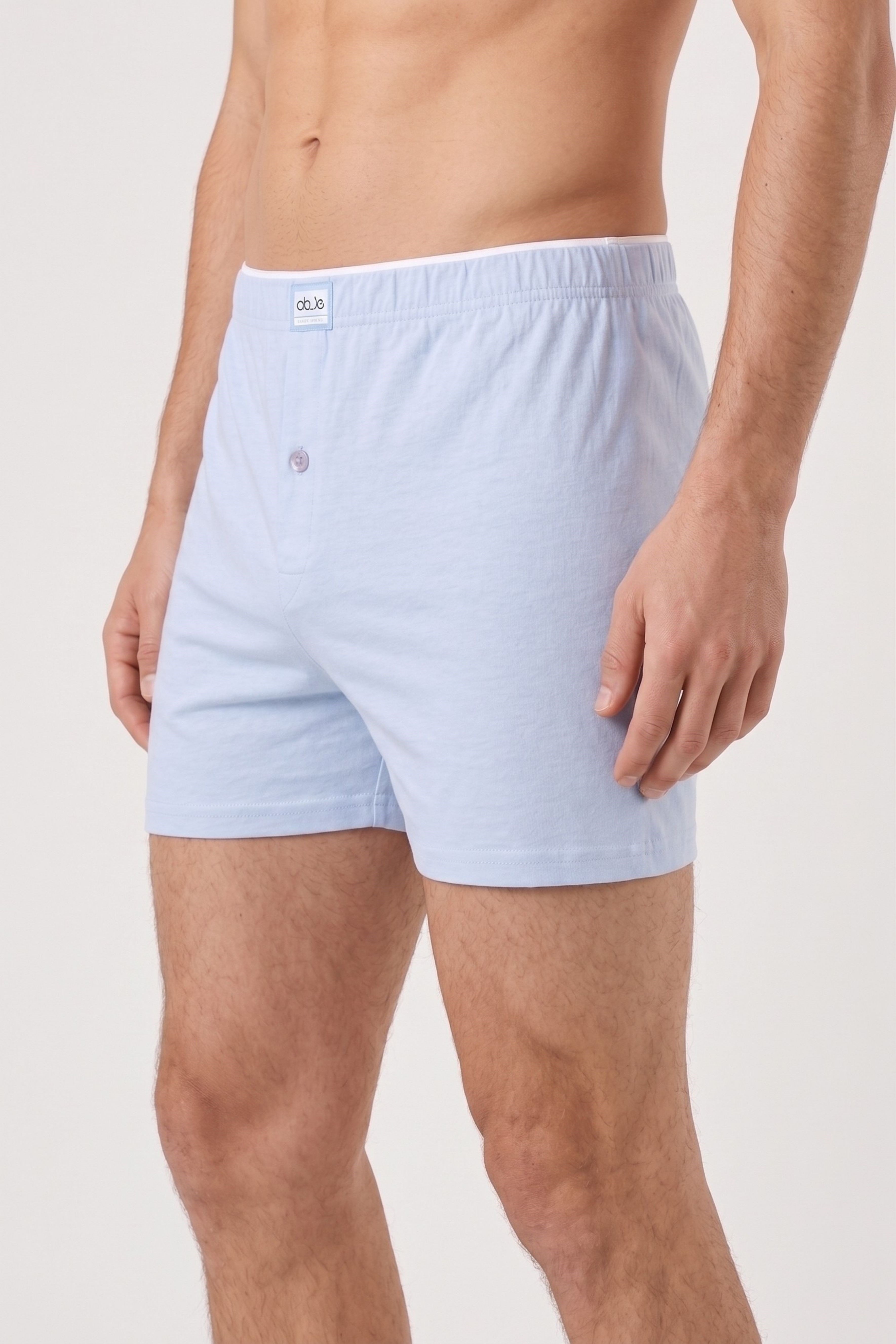 Erkek Mavi Havlu Bel Boxer