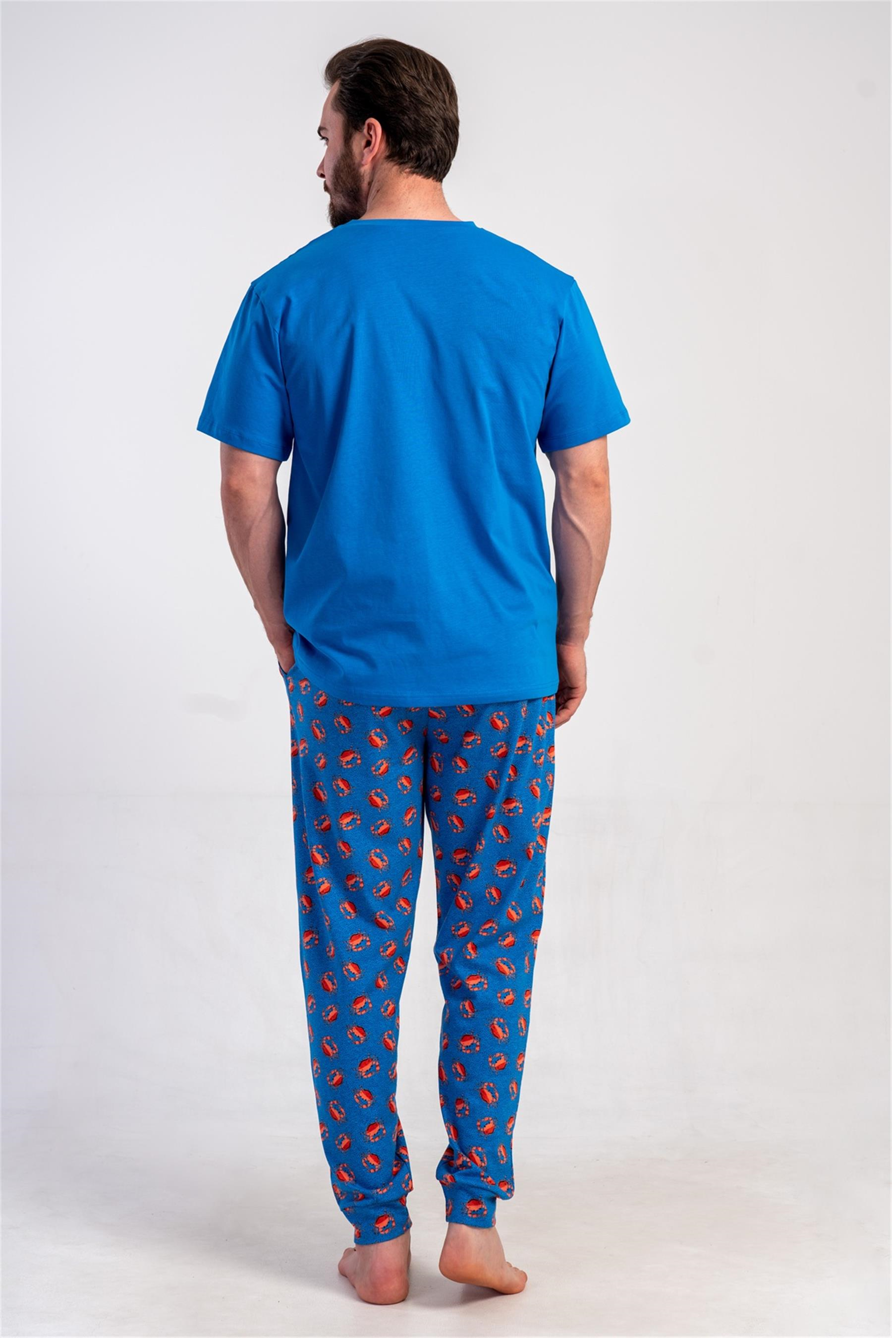 Erkek Mavi Oversize Üst