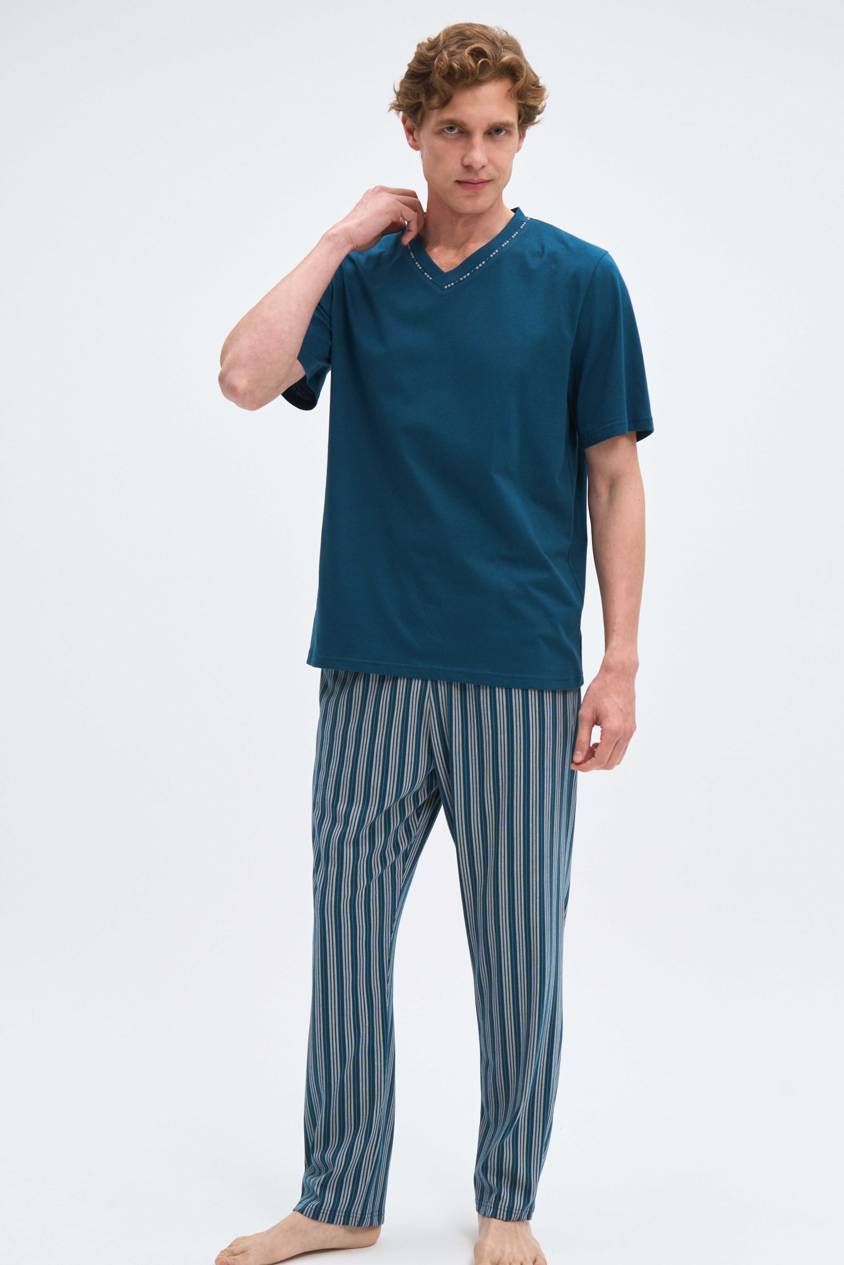 Erkek Mavi Pijama Altı 