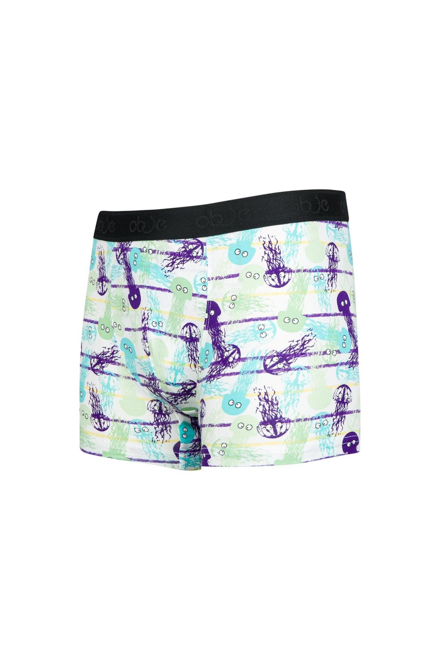 Erkek Renkli Deniz Anası Desen Boxer