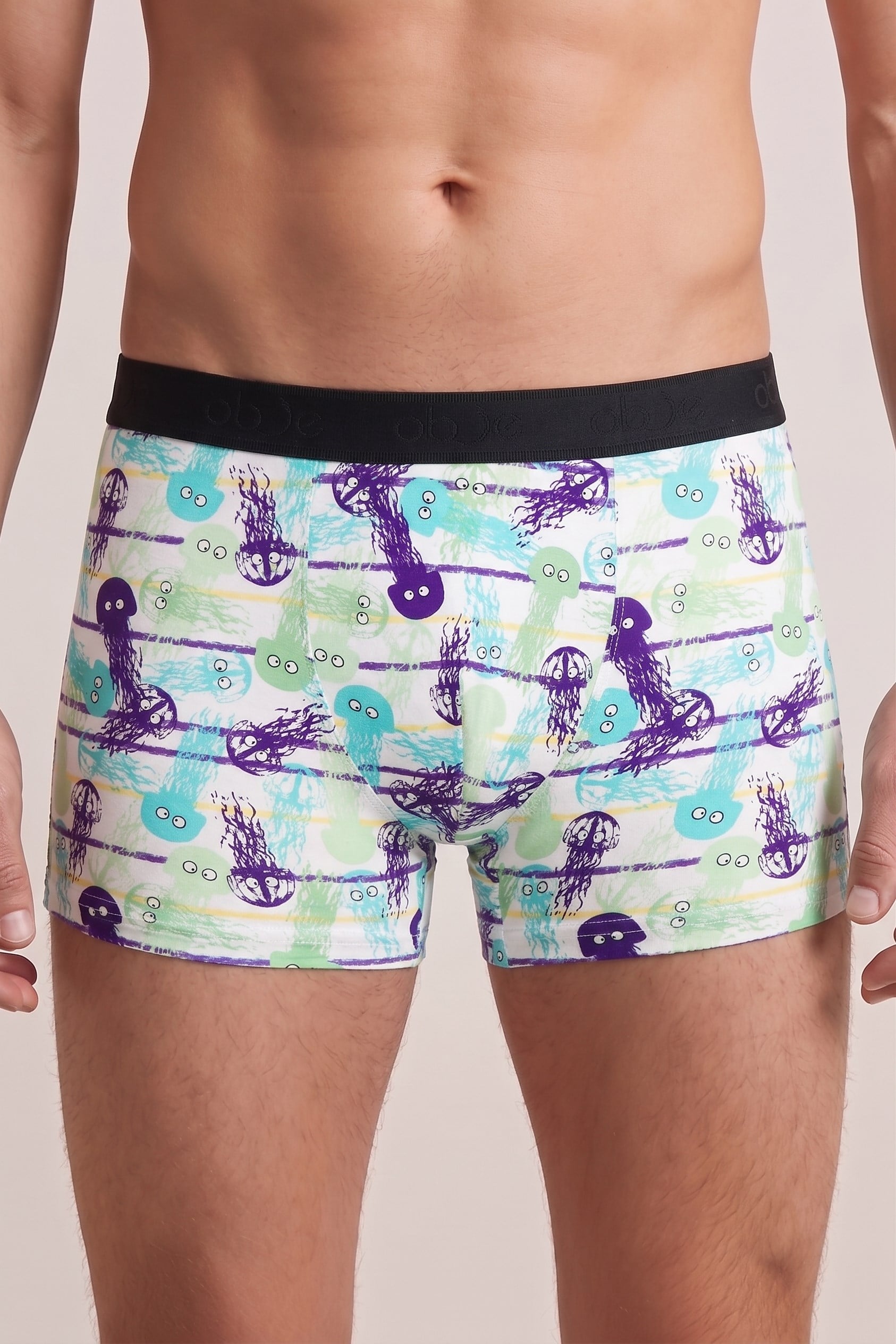 Erkek Renkli Deniz Anası Desen Boxer