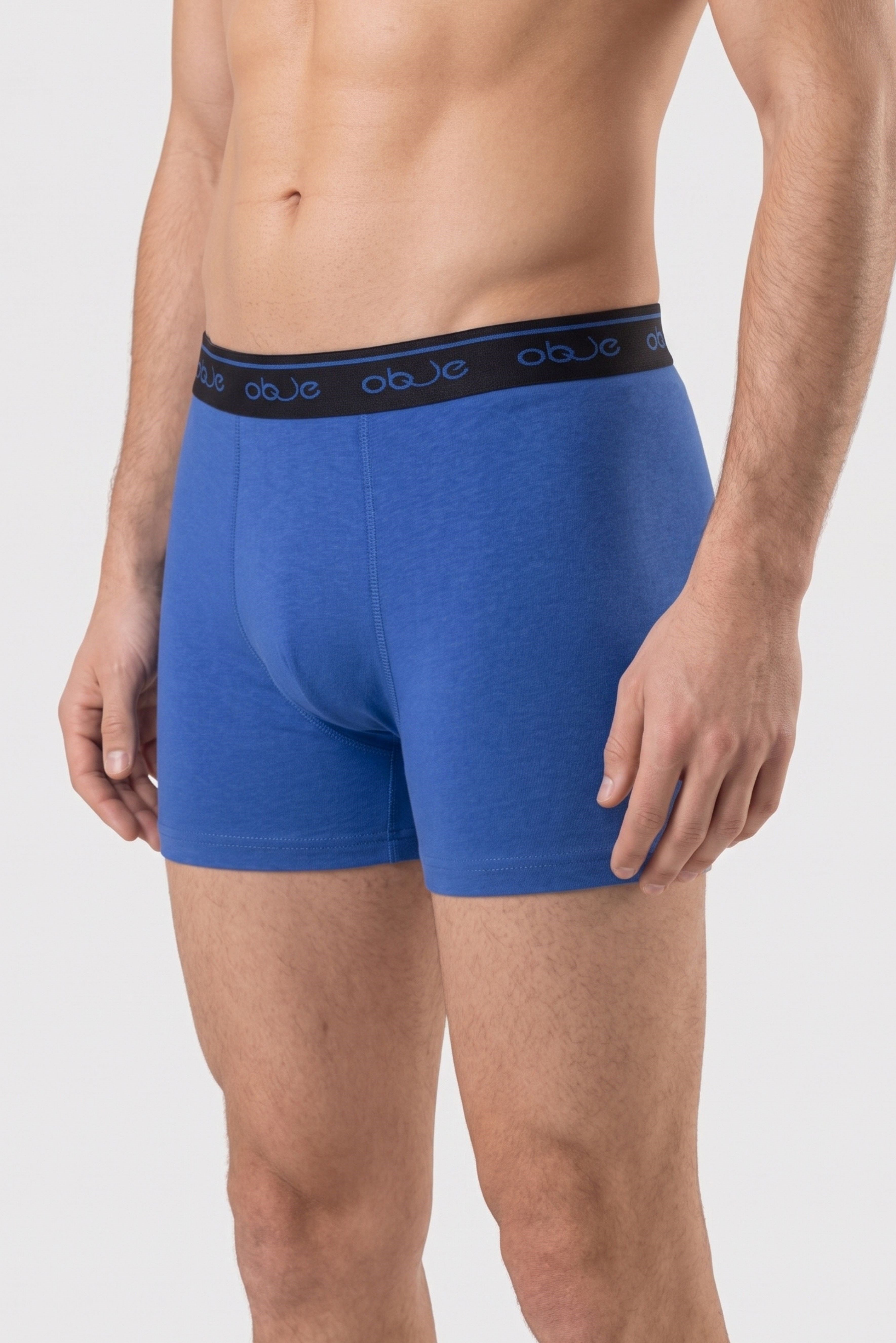 Erkek Saks Mavi Penye Modal Boxer