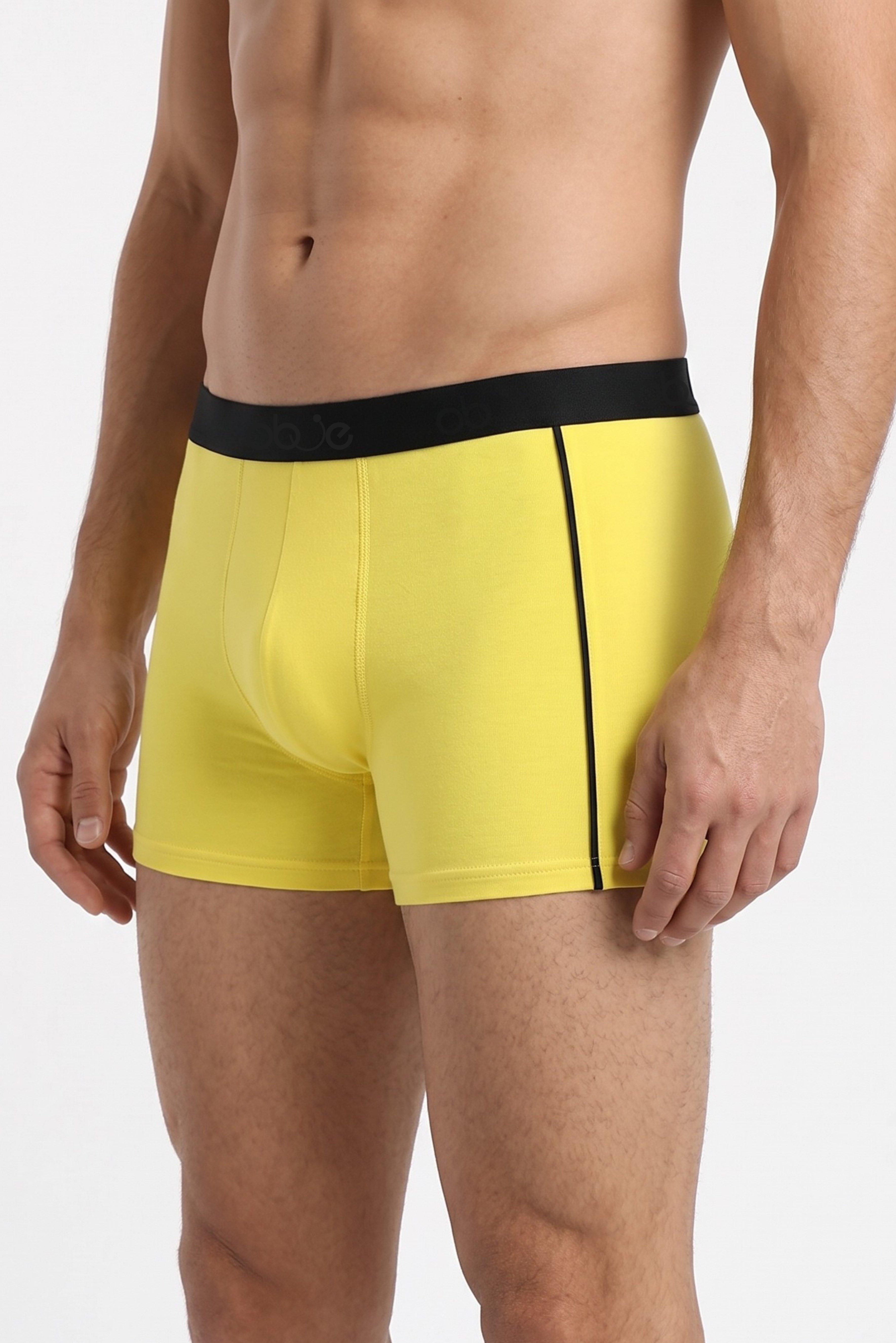 Erkek Sarı Likra Cotton Boxer