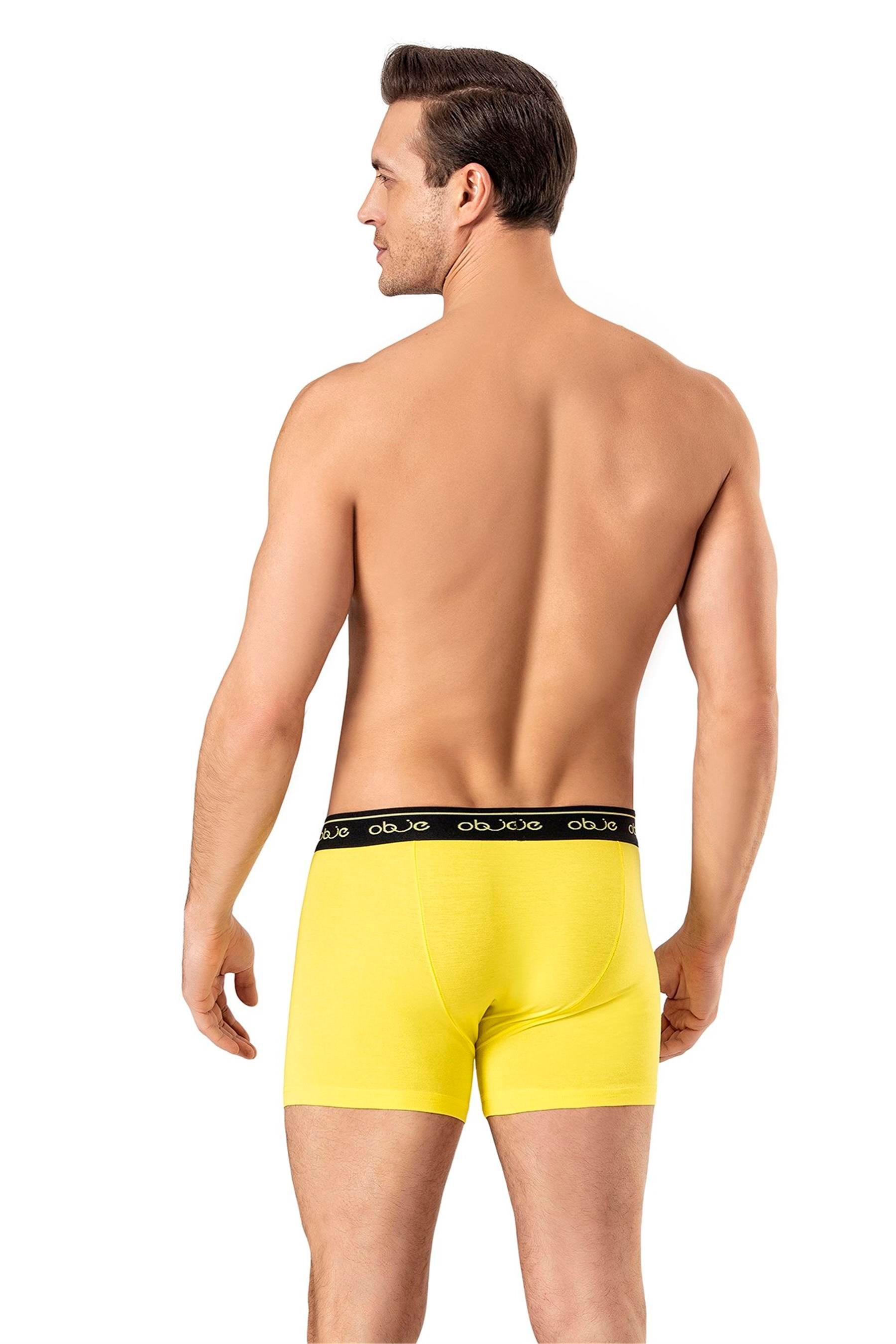 Erkek Sarı Penye Modal Boxer