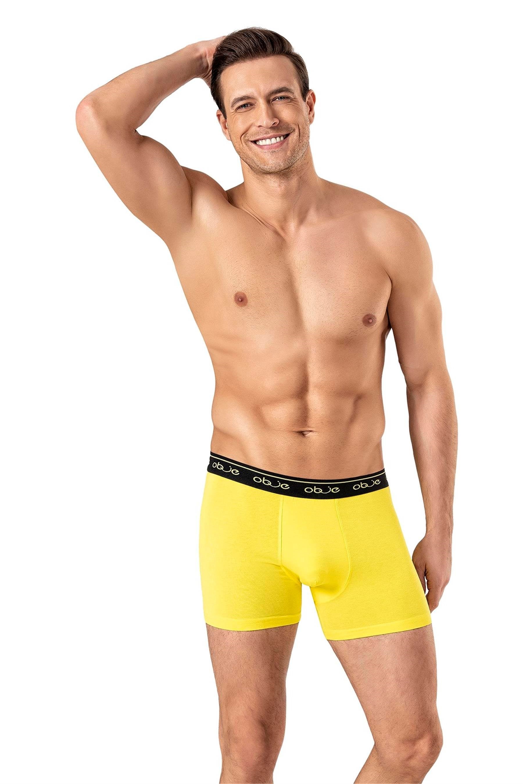 Erkek Sarı Penye Modal Boxer