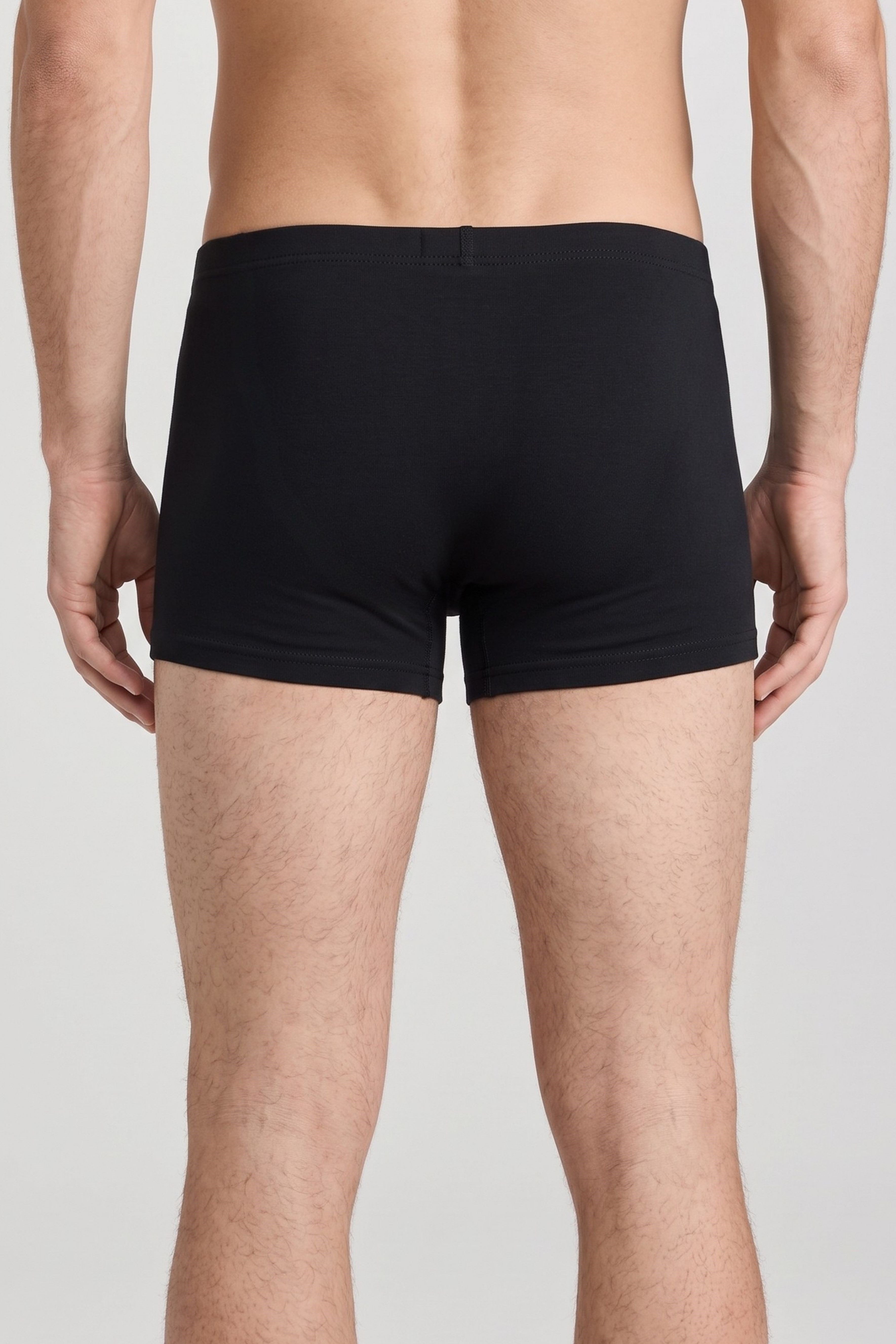 Erkek Siyah Cotton Runner Boxer