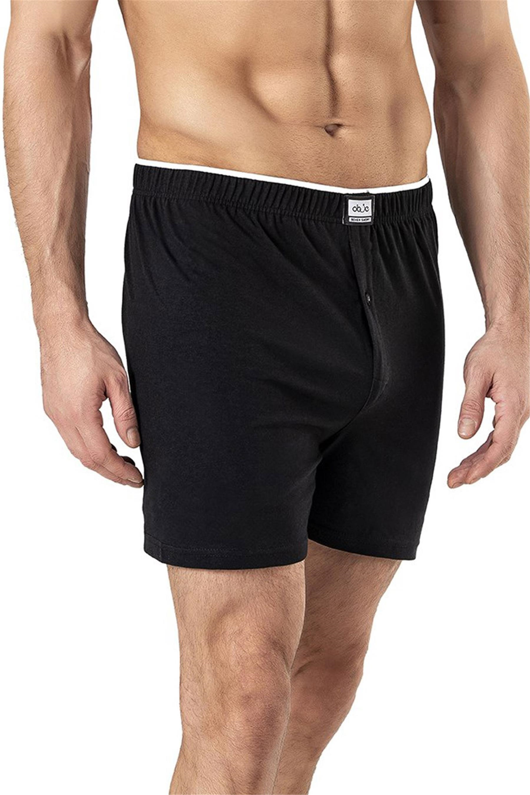 Erkek Siyah Havlu Bel Boxer