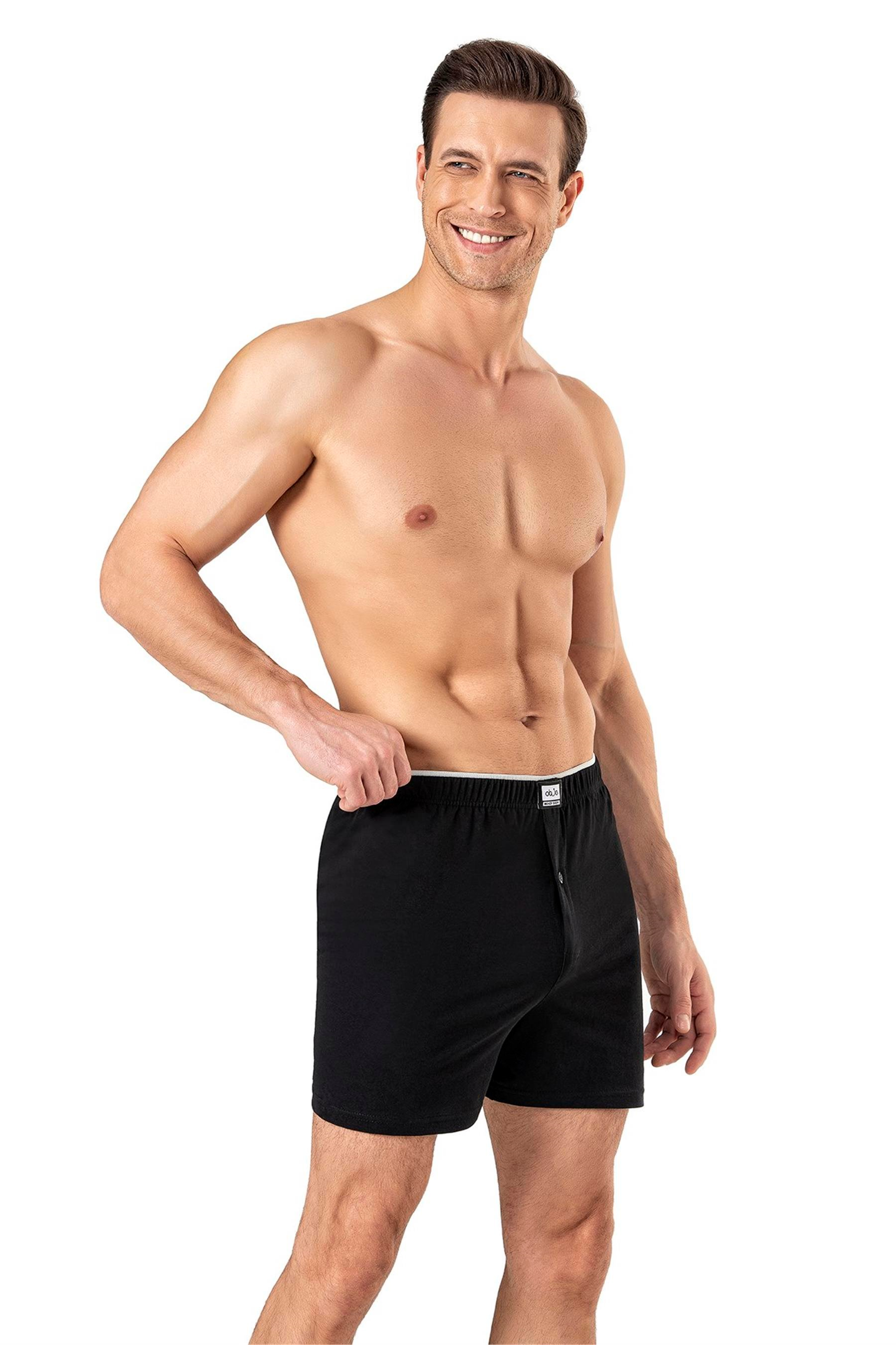 Erkek Siyah Havlu Bel Boxer