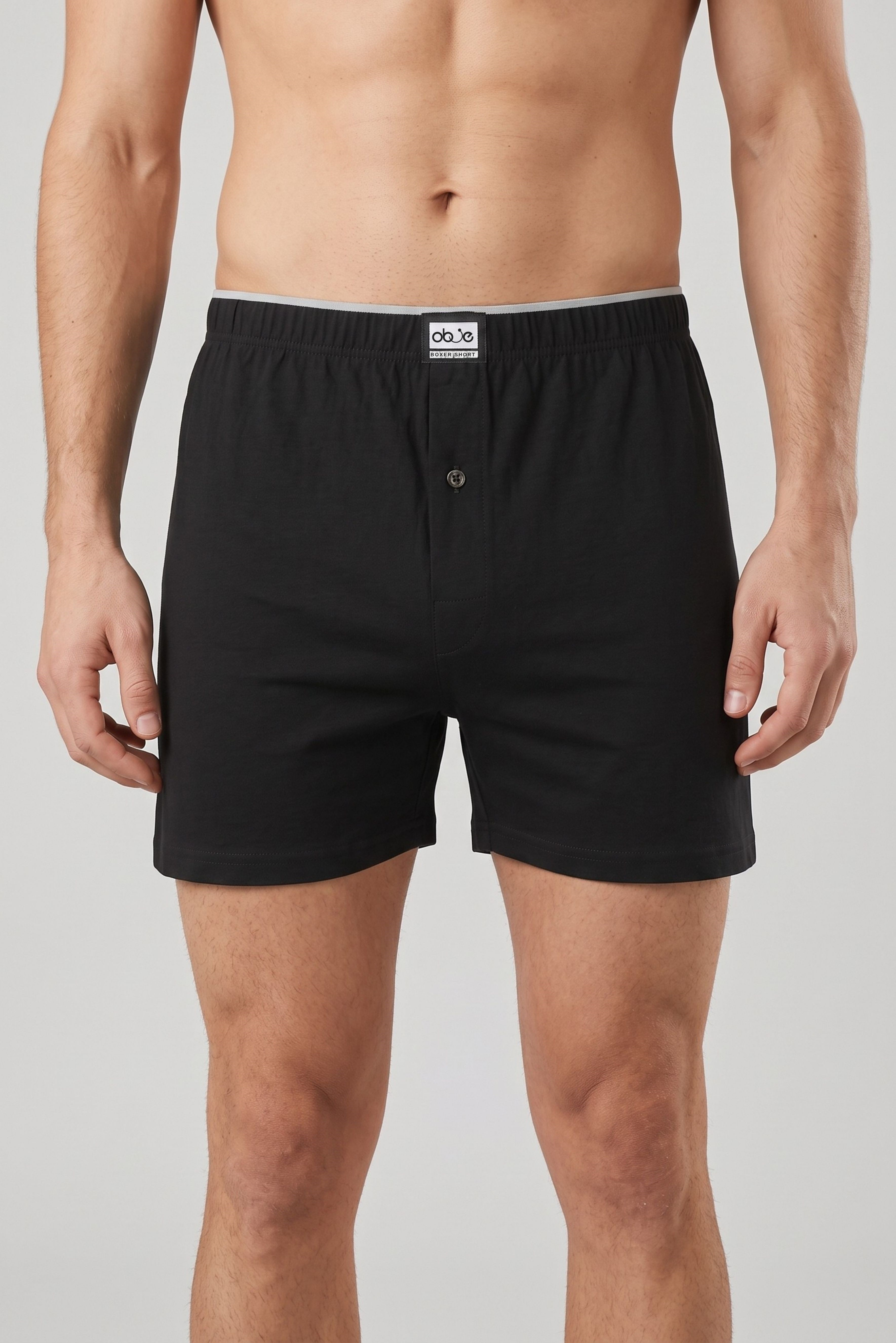 Erkek Siyah Havlu Bel Boxer