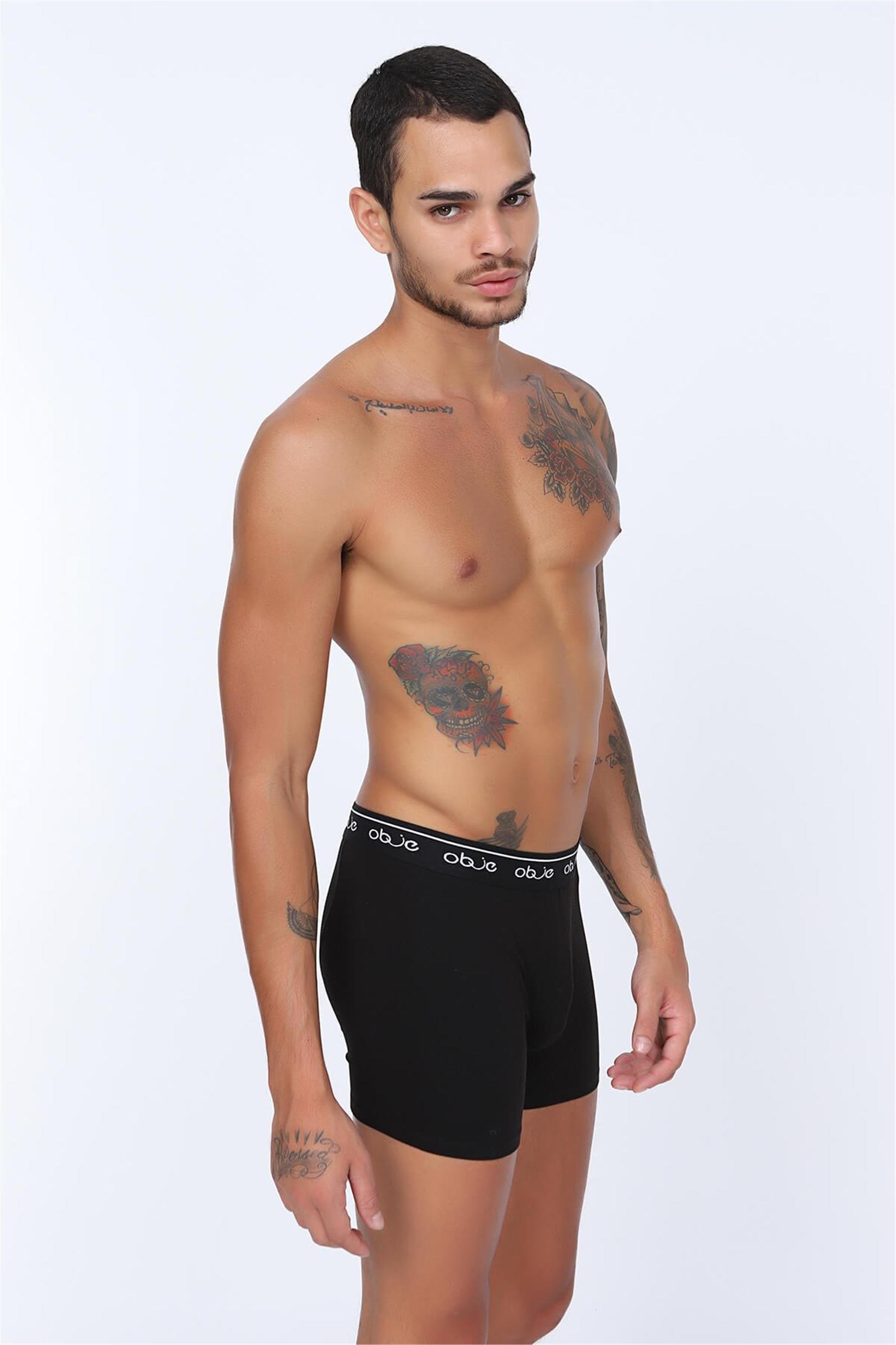 Erkek Siyah Penye Modal Boxer