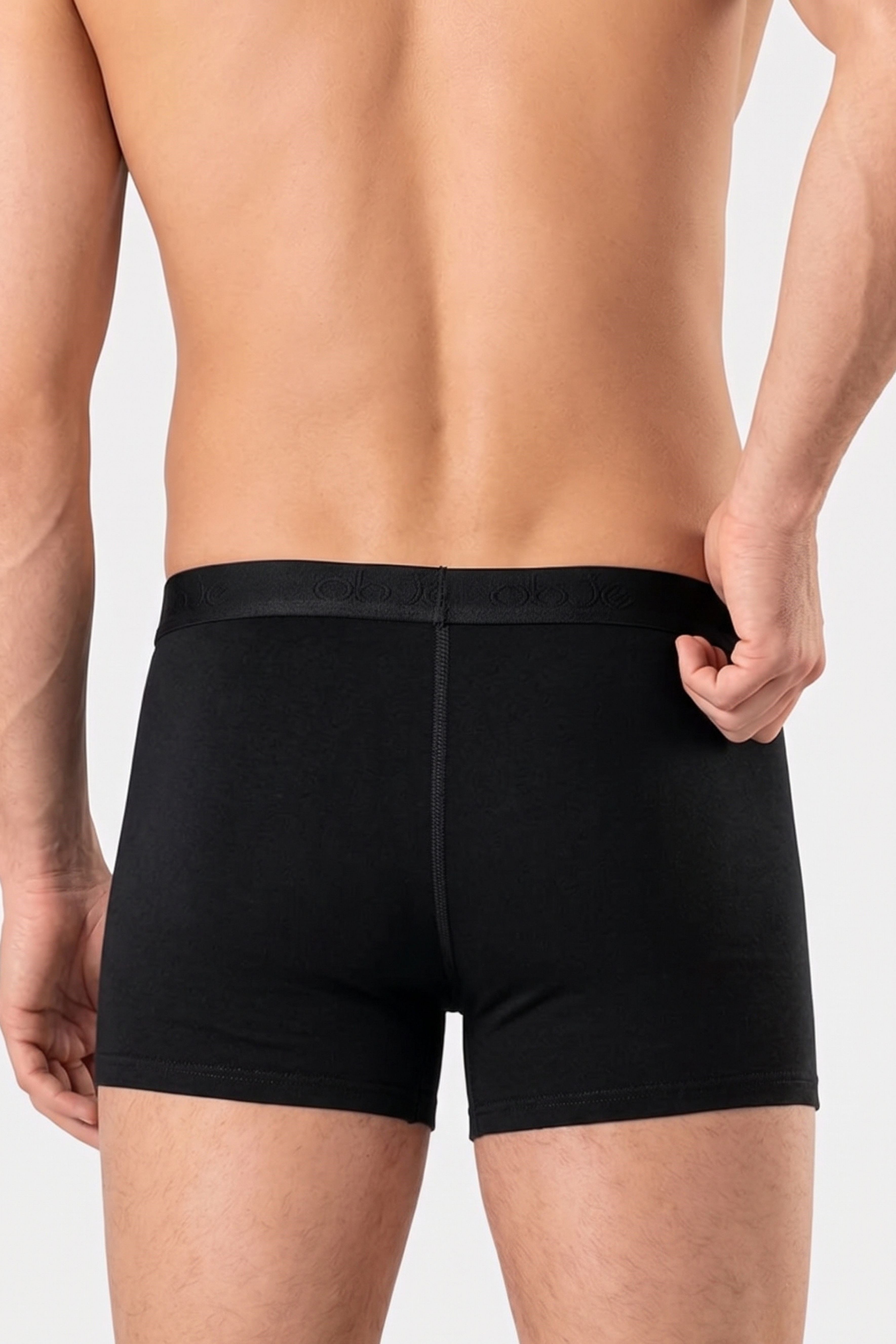 Erkek Siyah Penye Modal Kısa Boxer