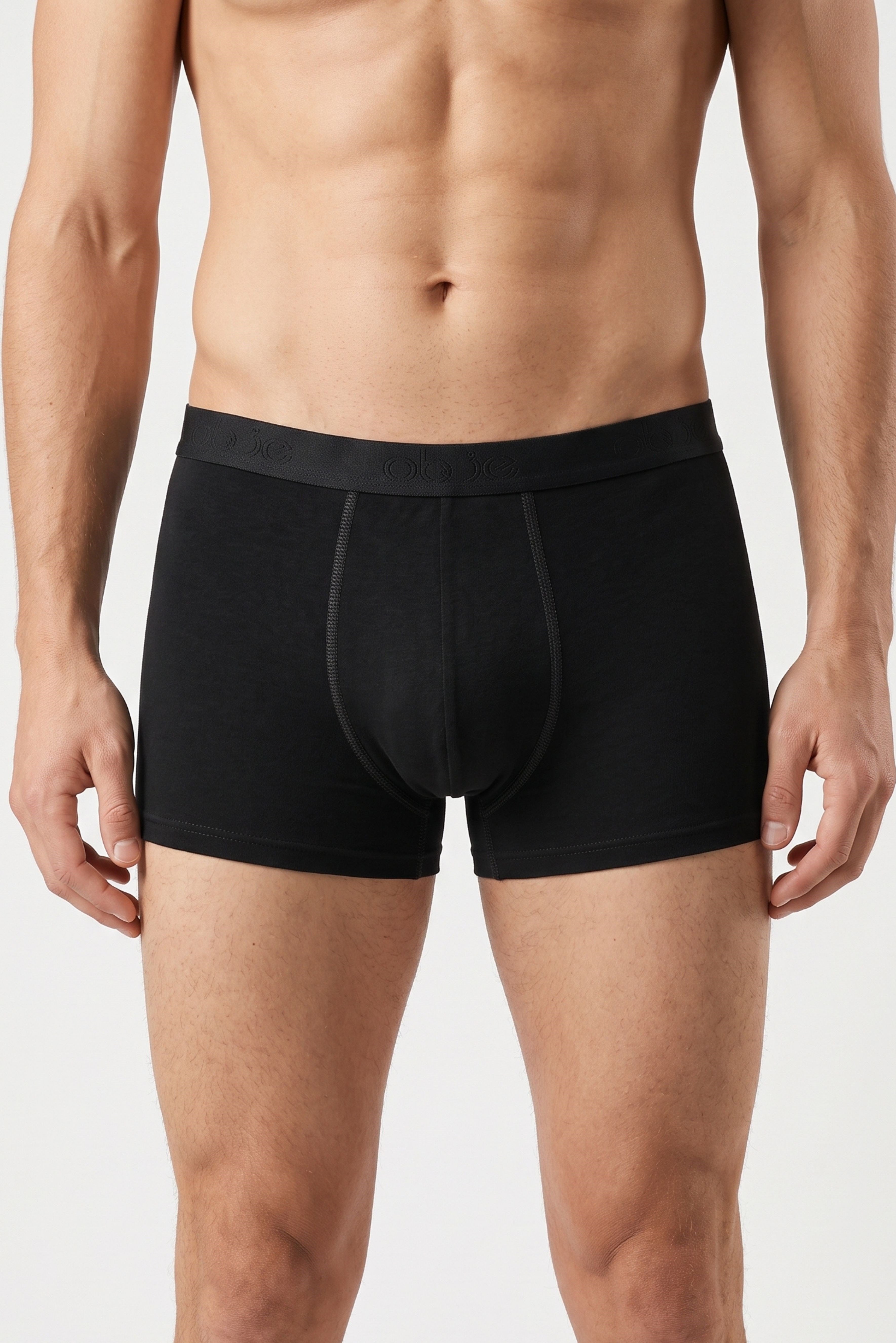 Erkek Siyah Penye Modal Kısa Boxer