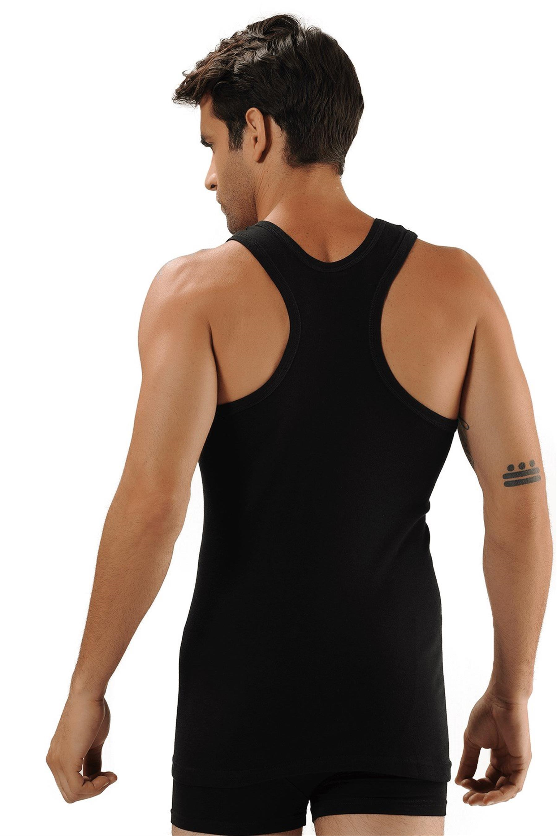 Erkek Siyah Ribana Sportif Atlet
