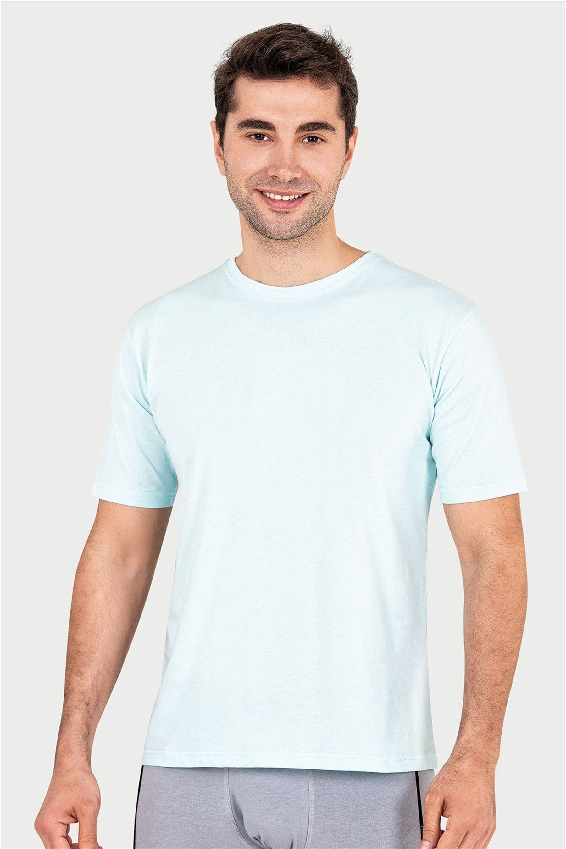 Erkek Turkuaz Süprem Yarım Kol T-shirt