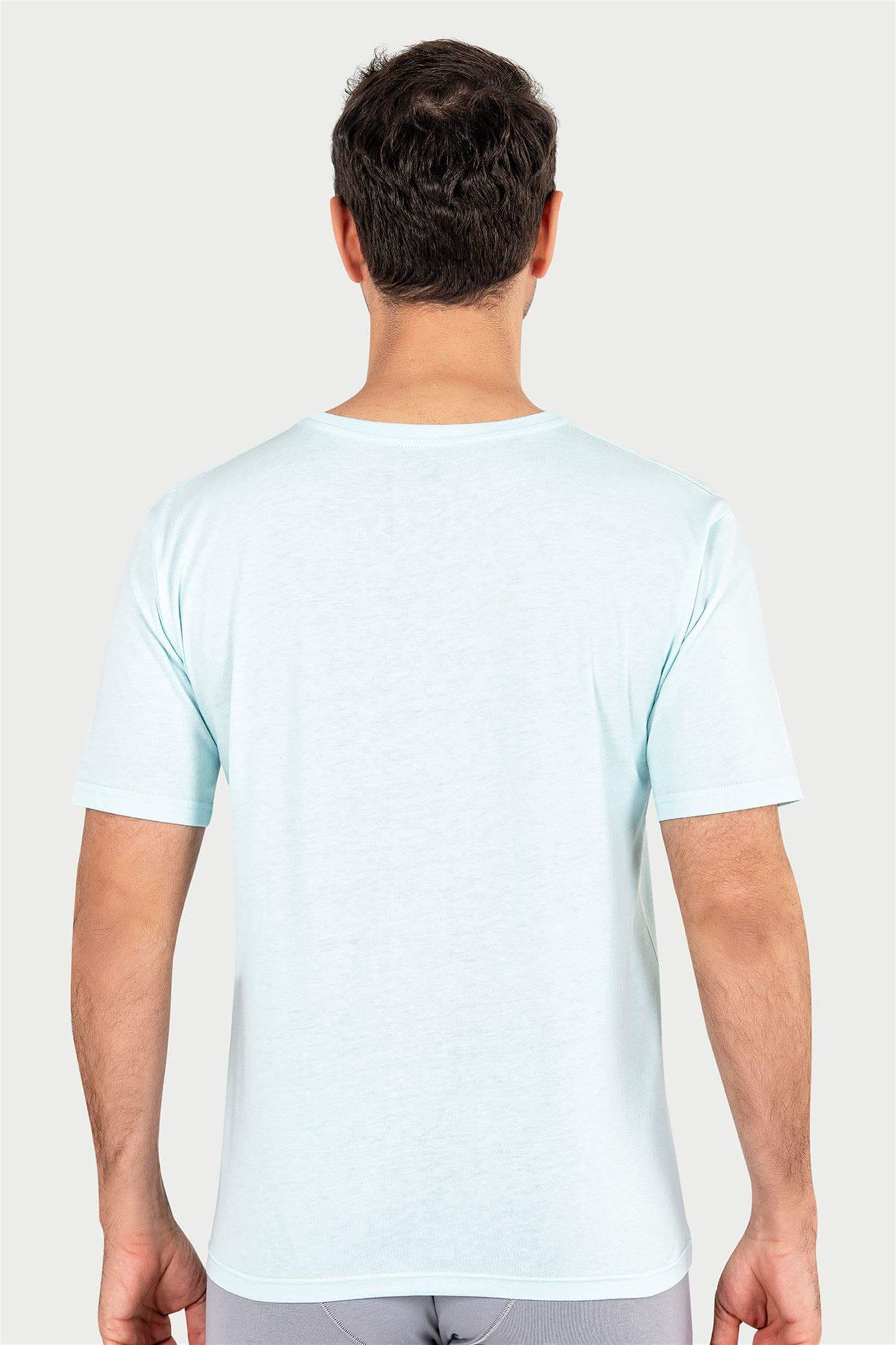 Erkek Turkuaz Süprem Yarım Kol T-shirt