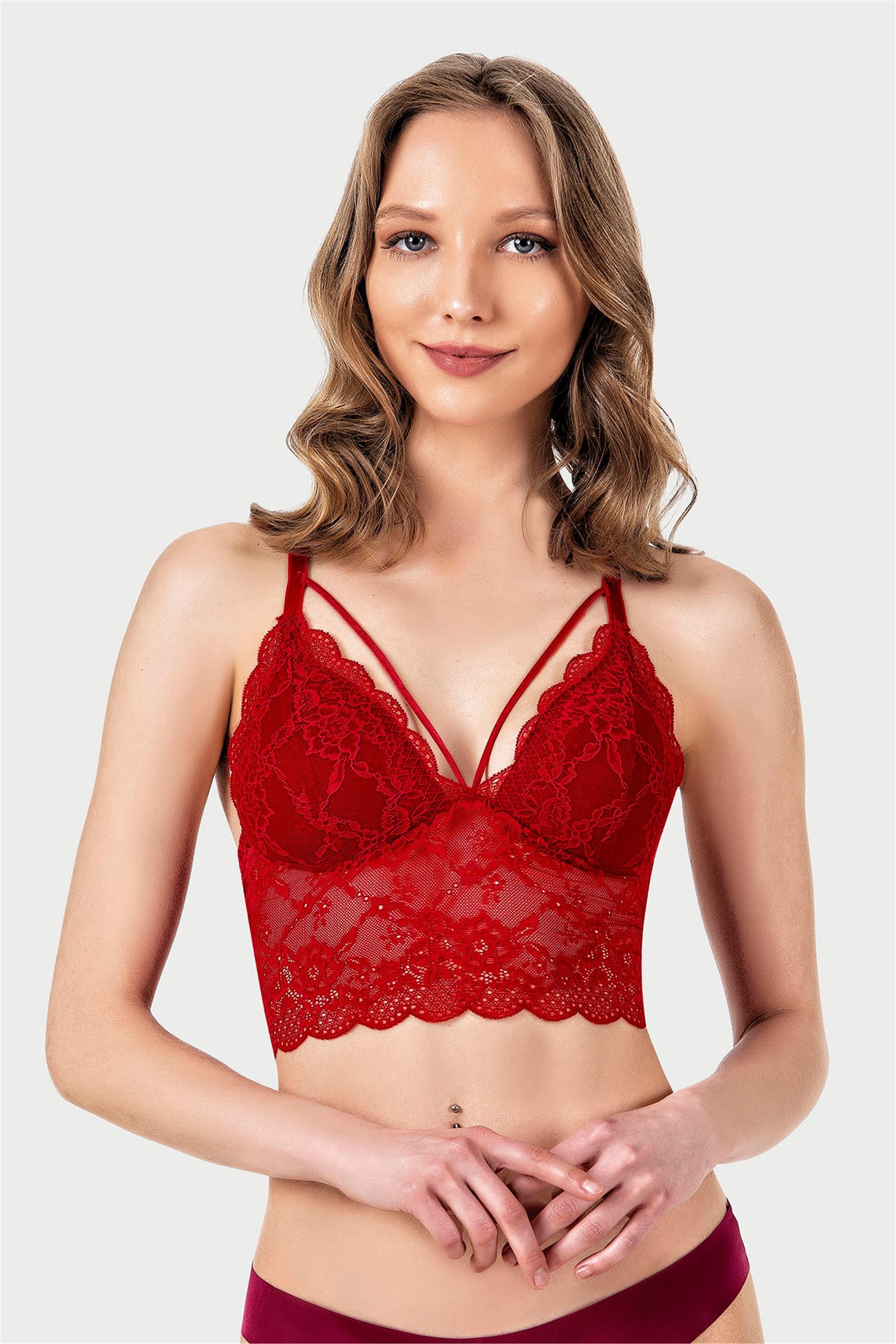 Kadın Bordo Yıldızlı Bralet