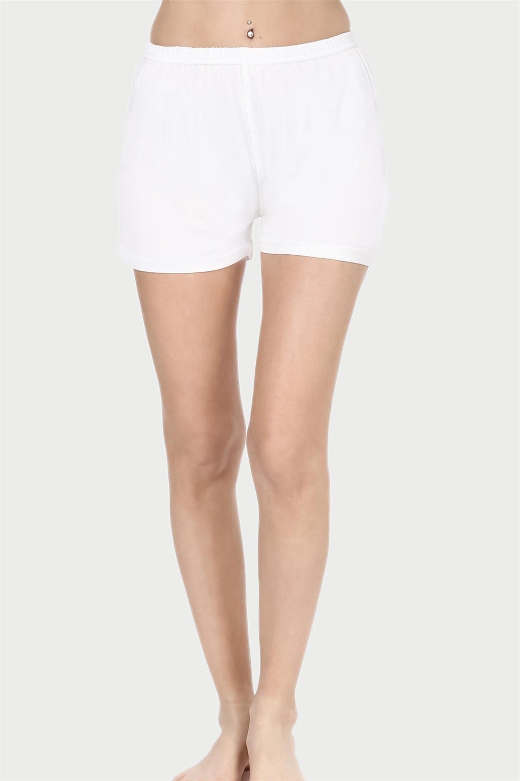 Kadın Ekru Viskon Şort