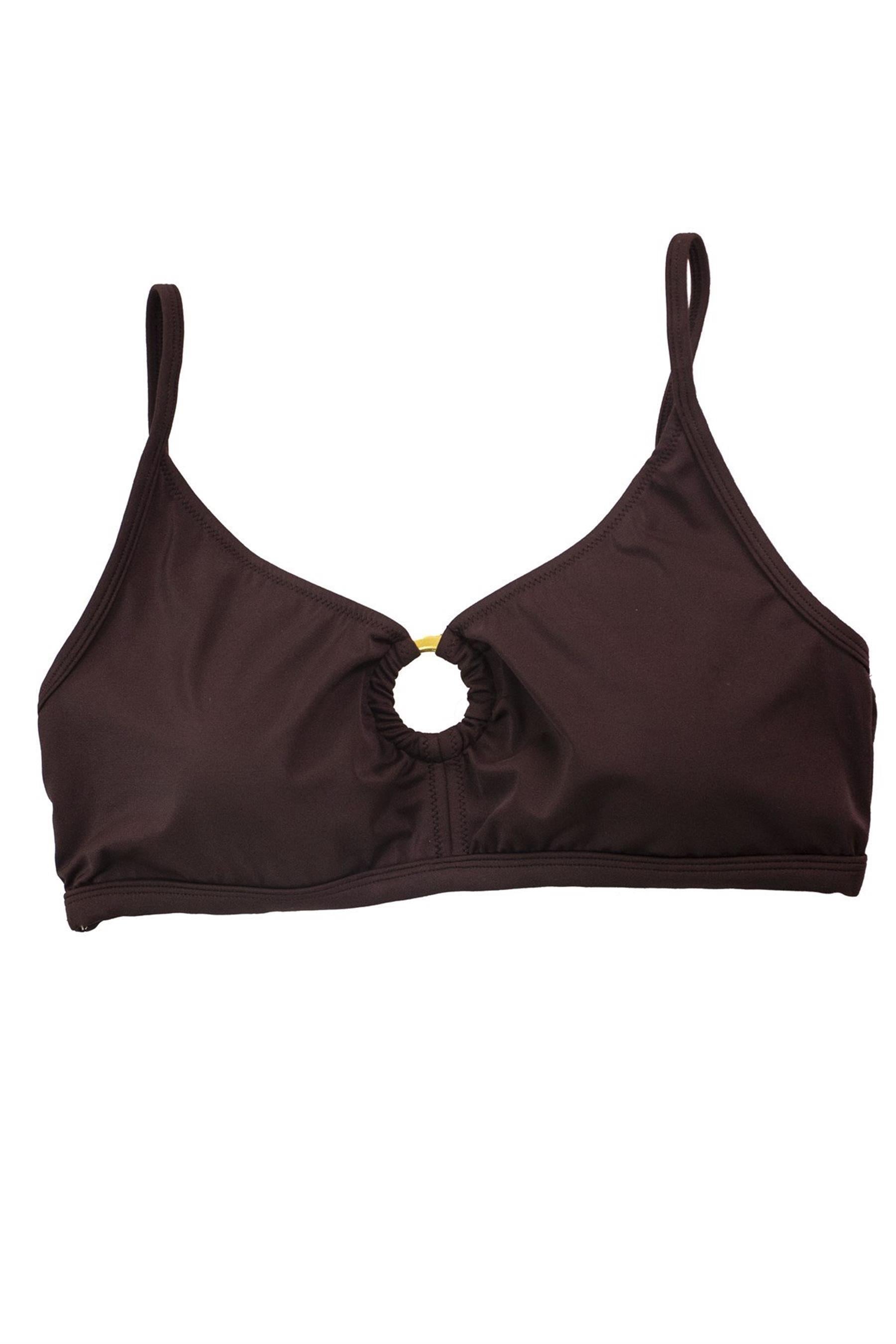 Kadın Kahve Halka Detaylı Bikini Üst